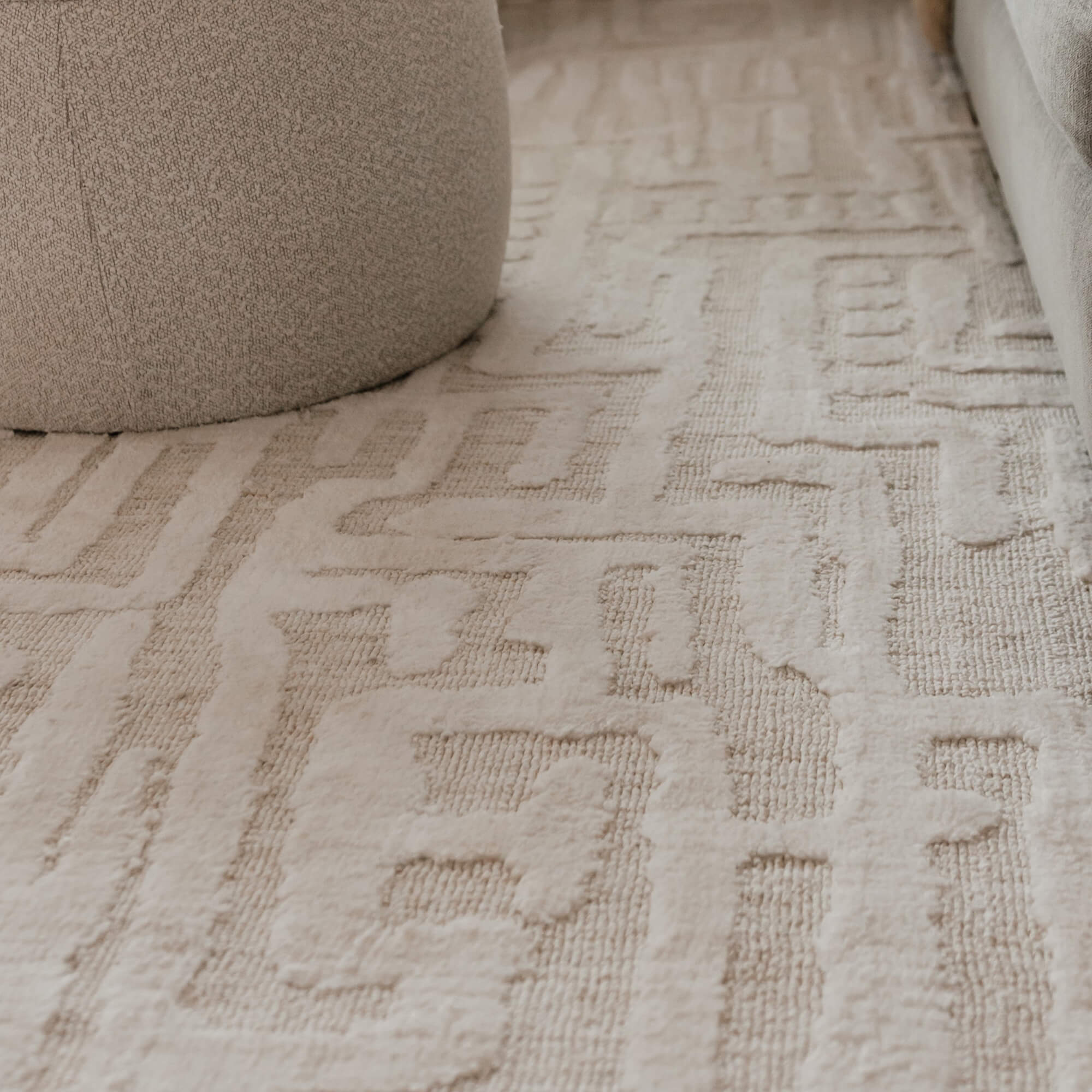 Trissa Beige and Ivory Abstract Tribal Rug - Image 11