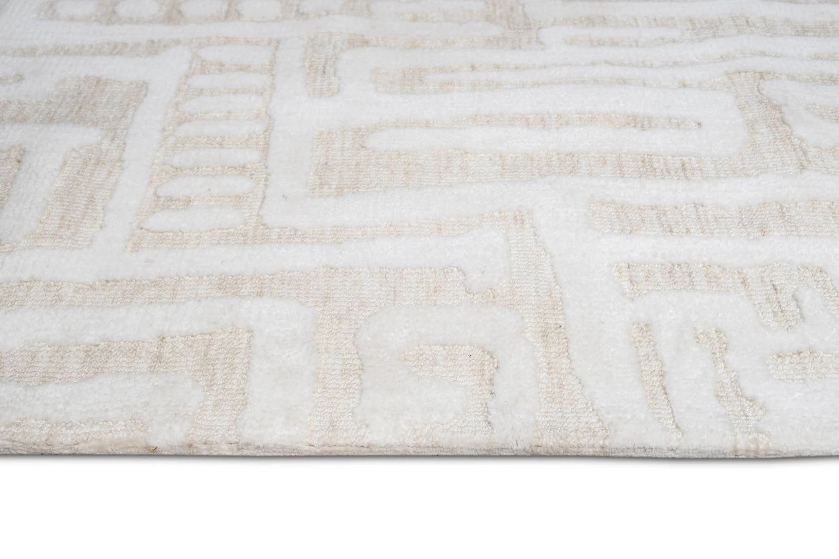 Trissa Beige and Ivory Abstract Tribal Rug - Image 14