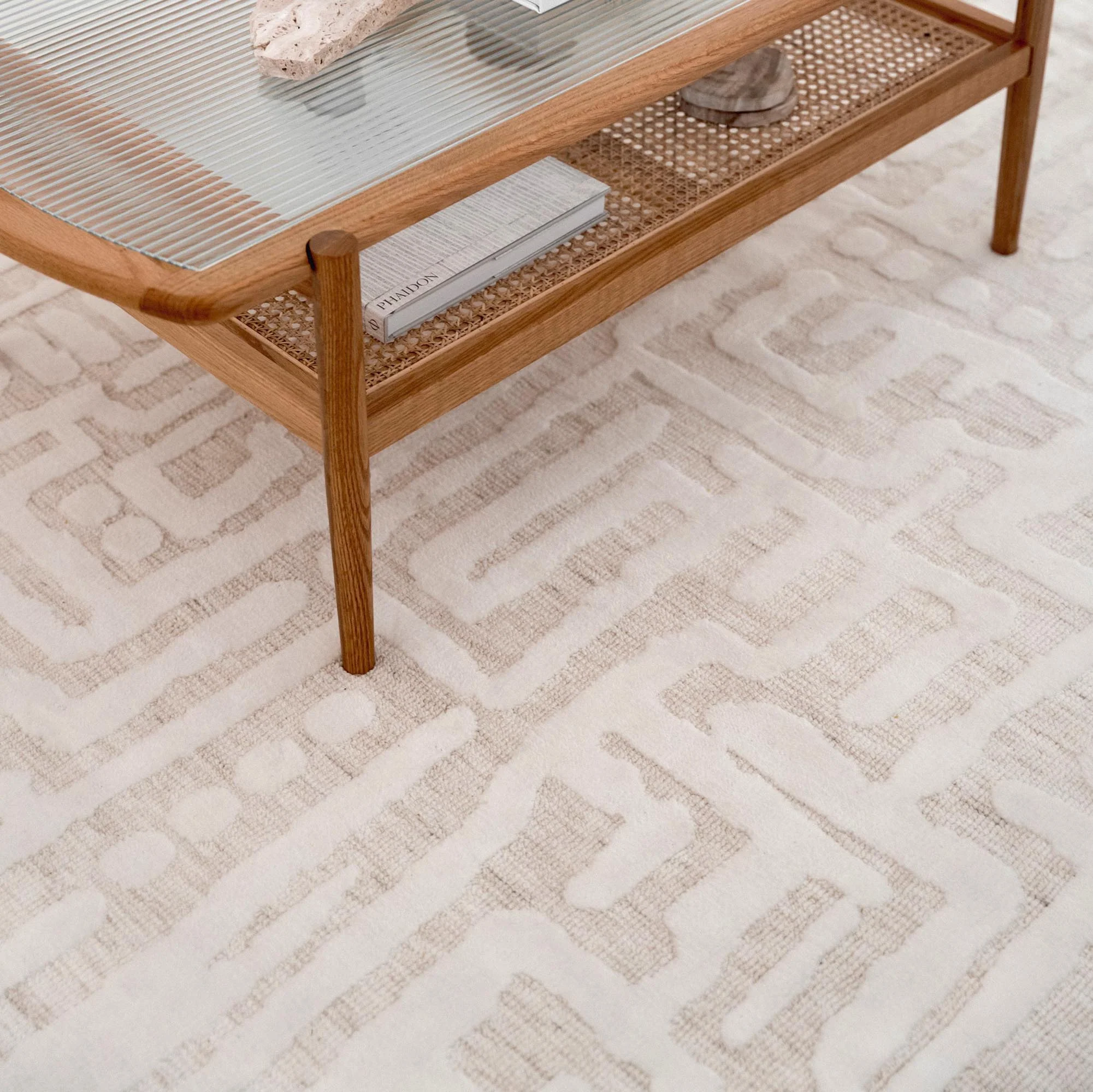 Trissa Beige and Ivory Abstract Tribal Rug - Image 4