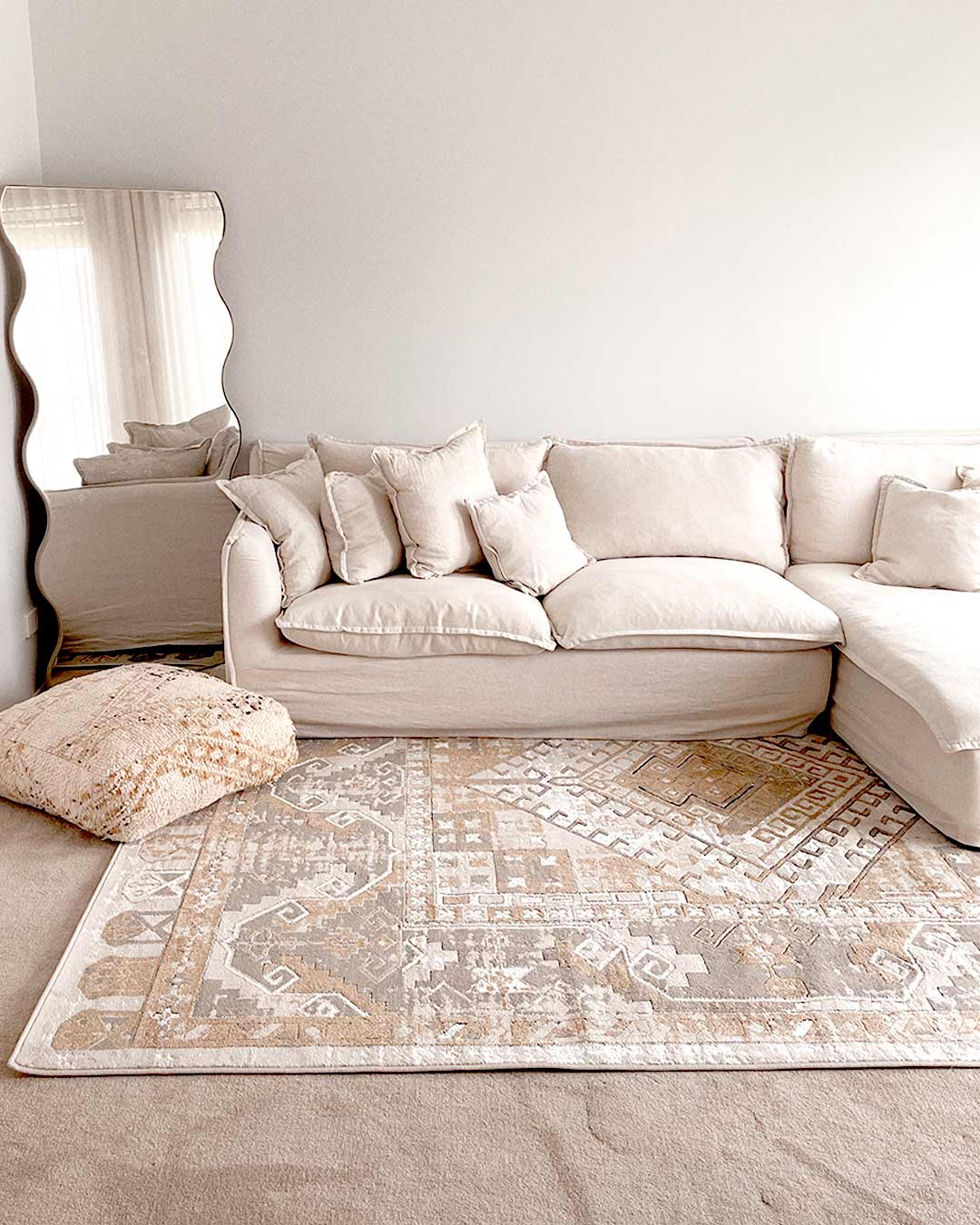 Tupelo Beige And Grey Tribal Medallion Rug - Image 2
