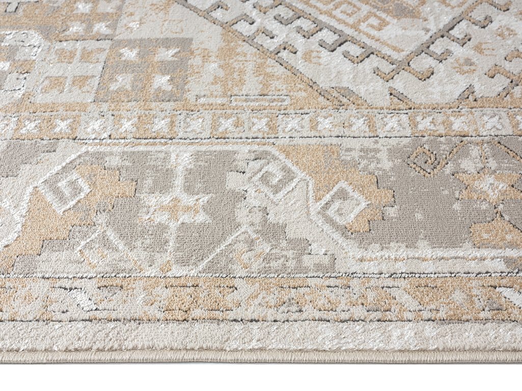 Tupelo Beige And Grey Tribal Medallion Rug - Image 8