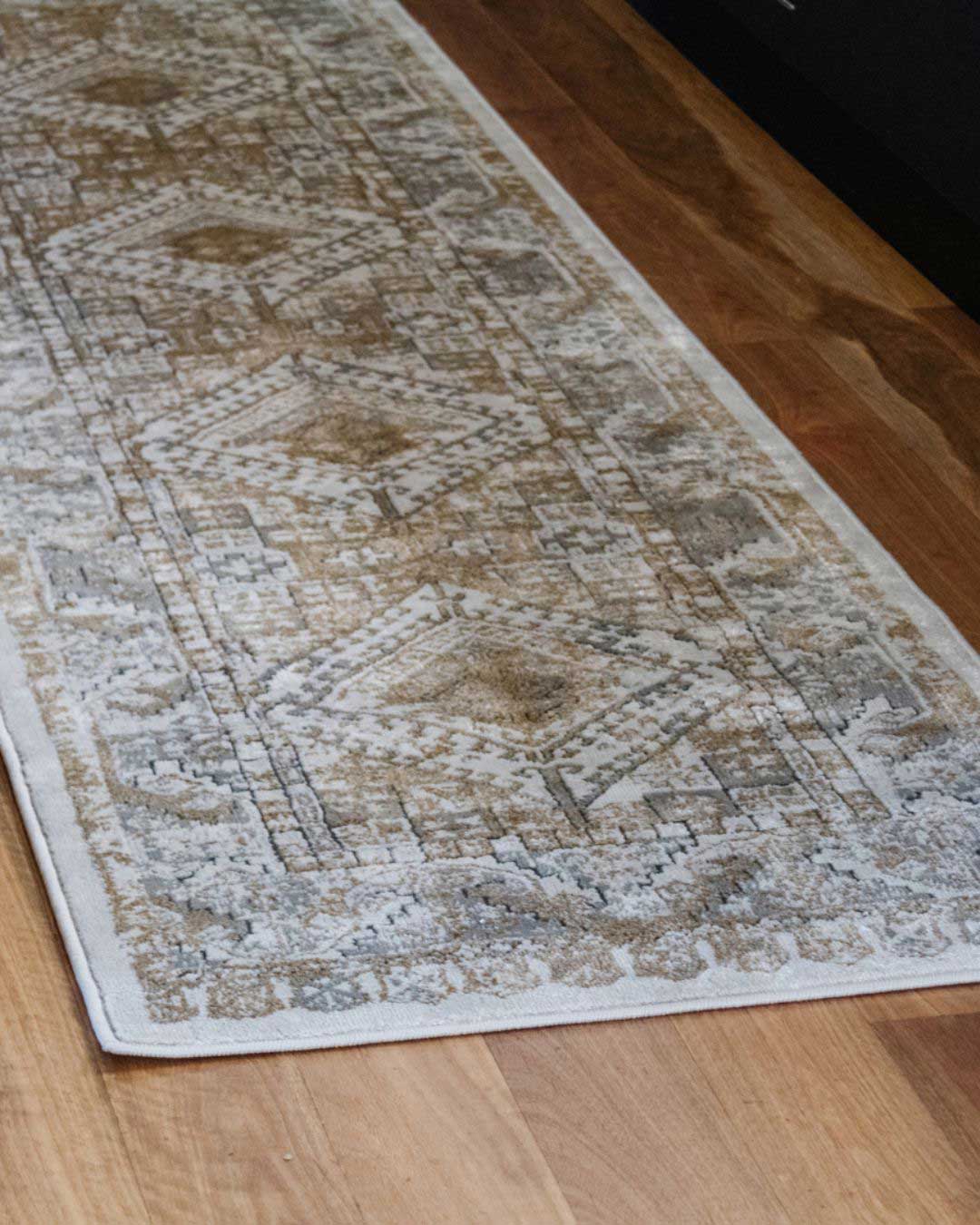 Tupelo Beige And Grey Tribal Medallion Runner Rug - Image 2