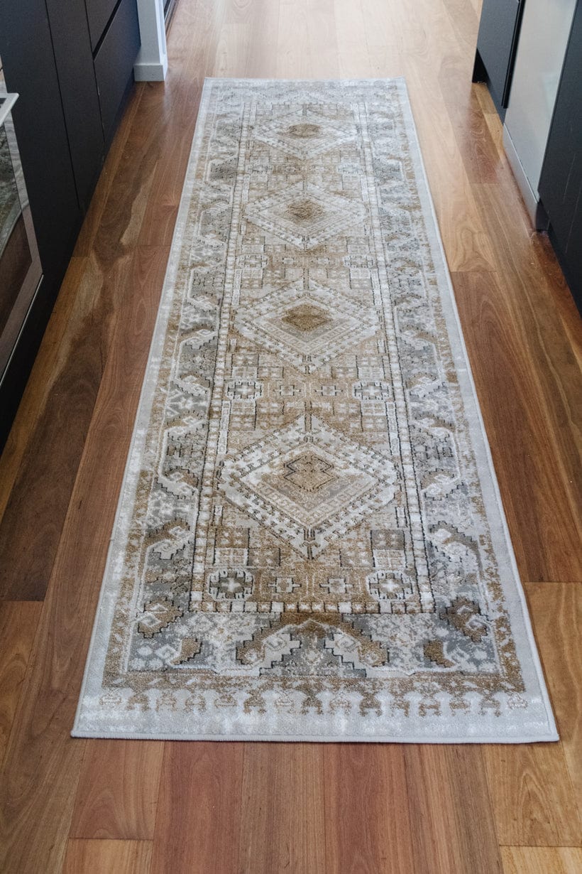 Tupelo Beige And Grey Tribal Medallion Runner Rug - Image 4