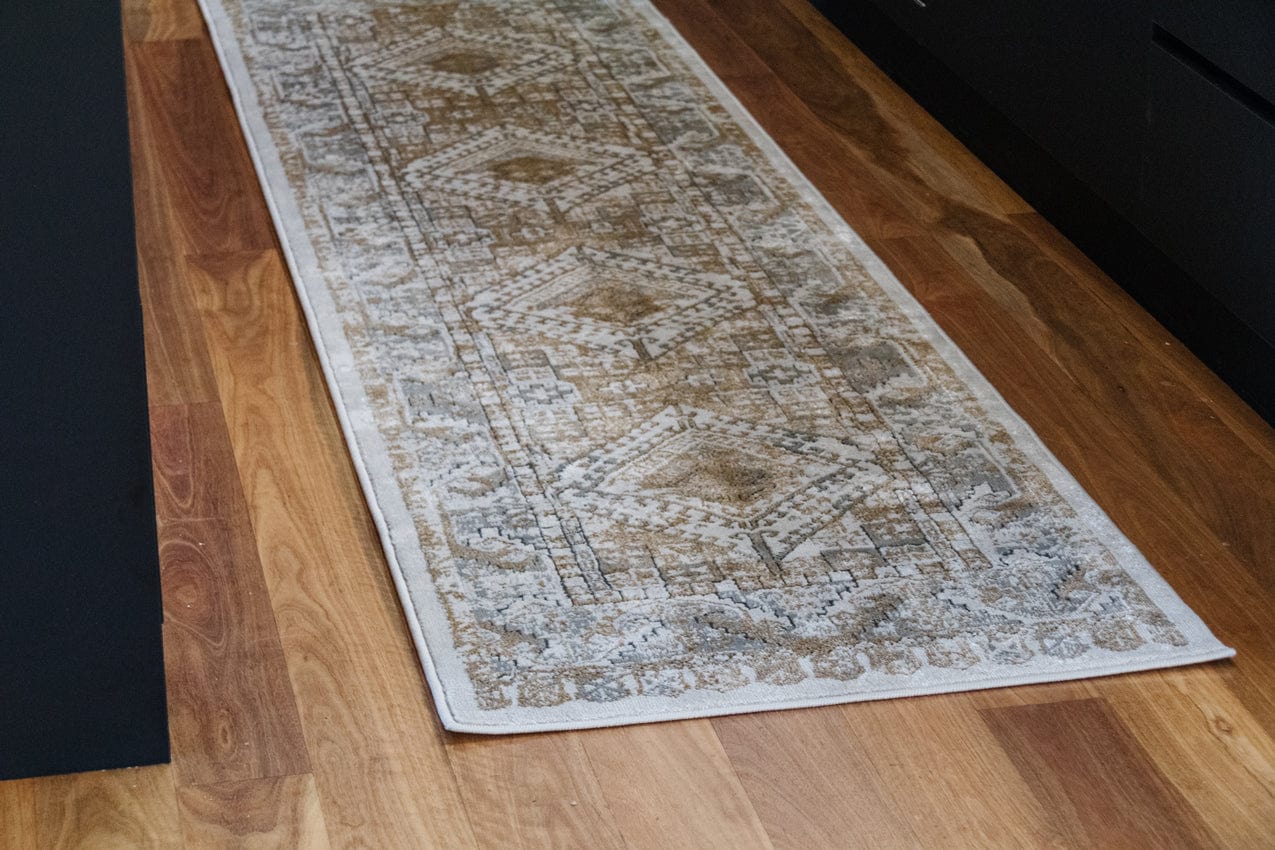 Tupelo Beige And Grey Tribal Medallion Runner Rug - Image 5