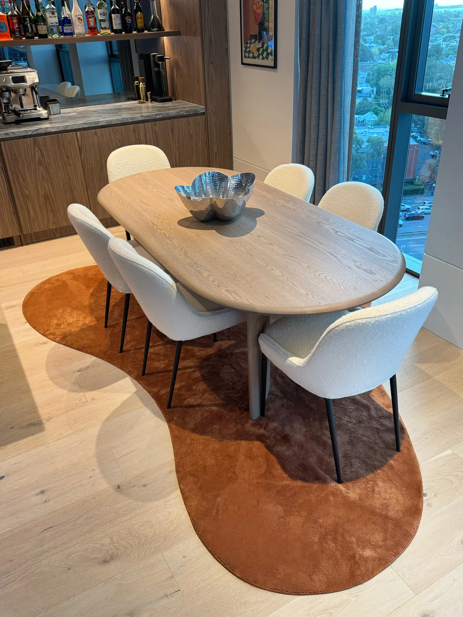 Tyra Terracotta Brown Irregular Shape Washable Rug - Image 3
