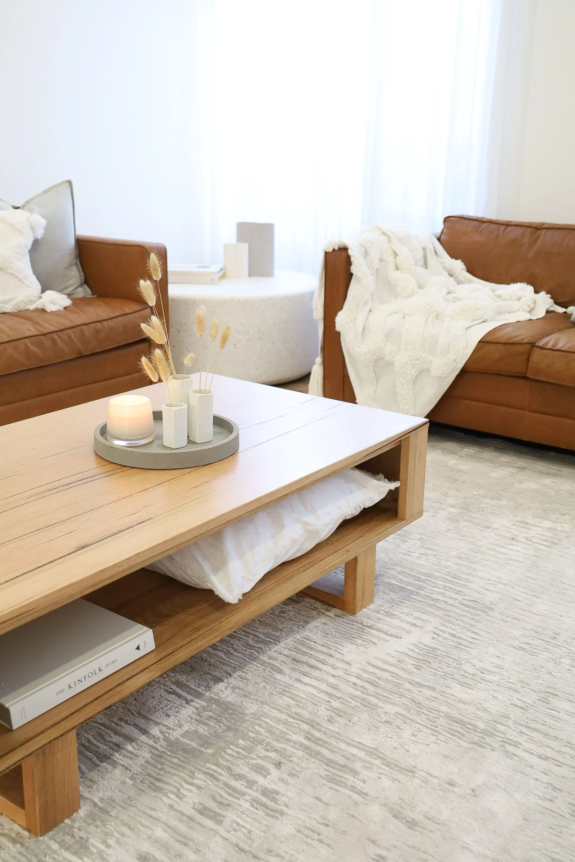 Valerie Ivory and Grey Distressed Tribal Rug - Image 15