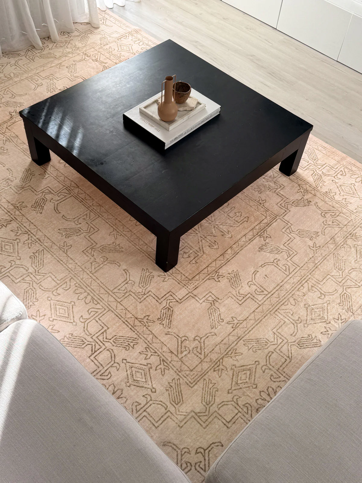Valetta Beige Medallion Washable Rug - Image 5