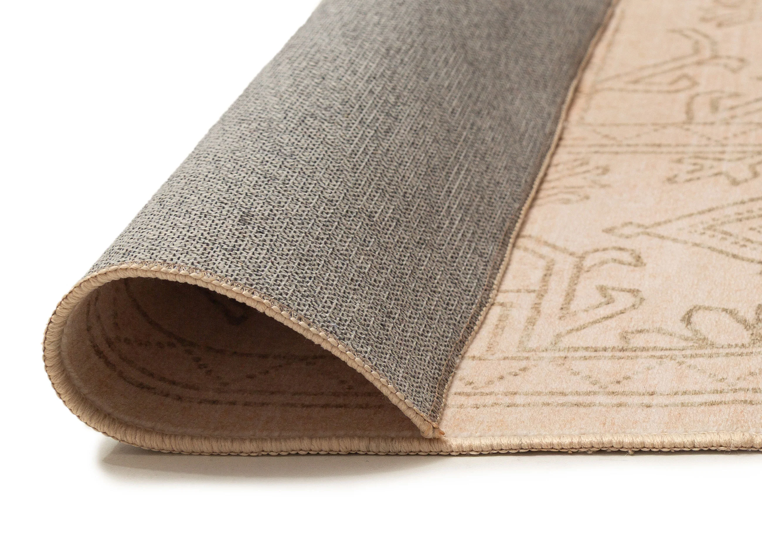 Valetta Beige Medallion Washable Rug - Image 8