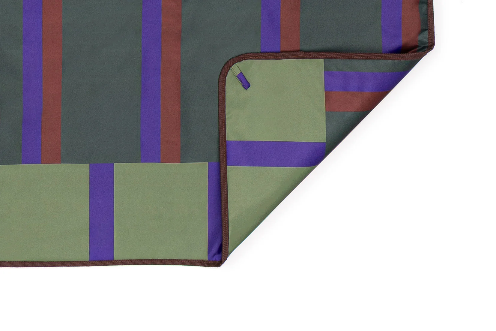 Varda Olive Navy and Oxblood Beach Mat - Image 6
