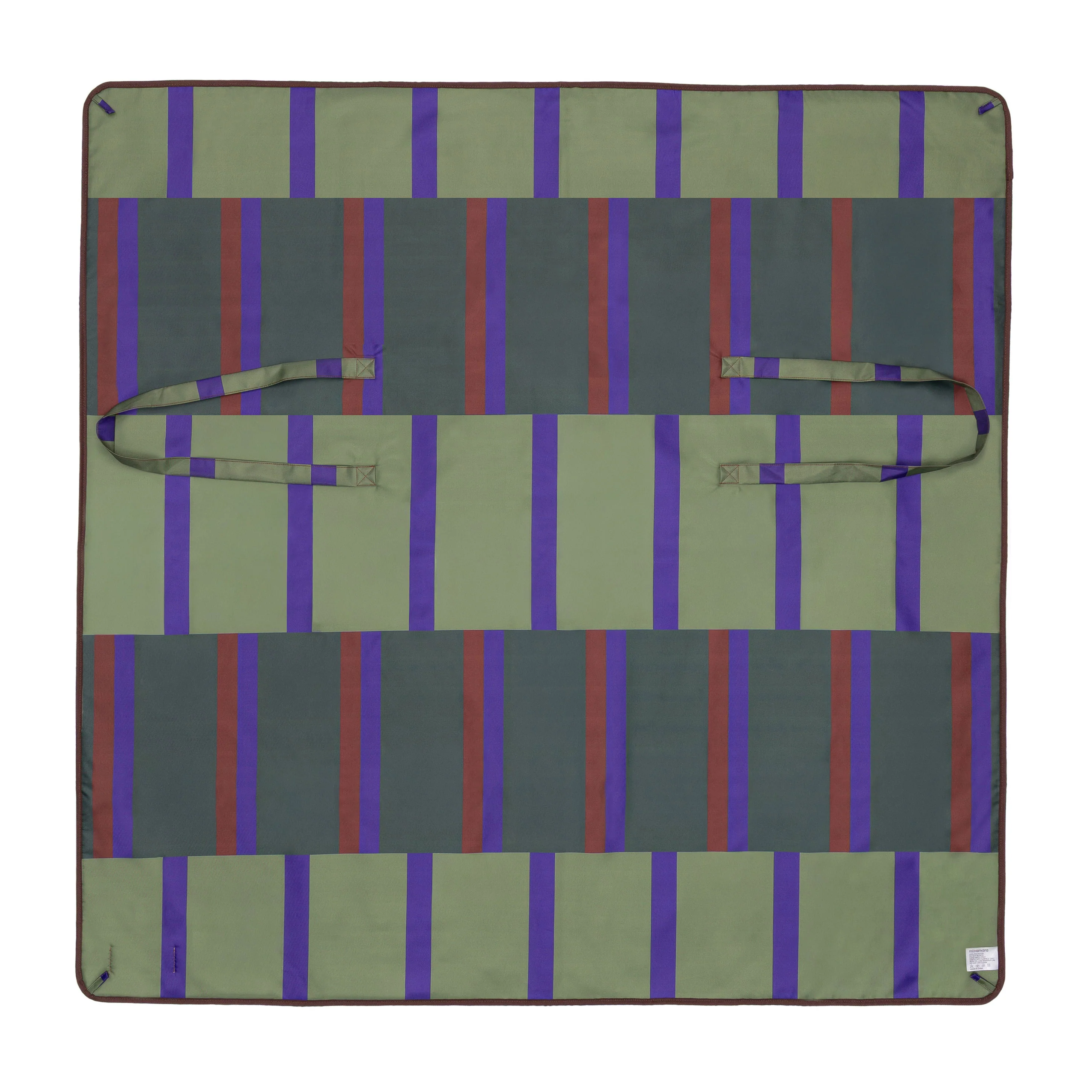 Varda Olive Navy and Oxblood Beach Mat - Image 8