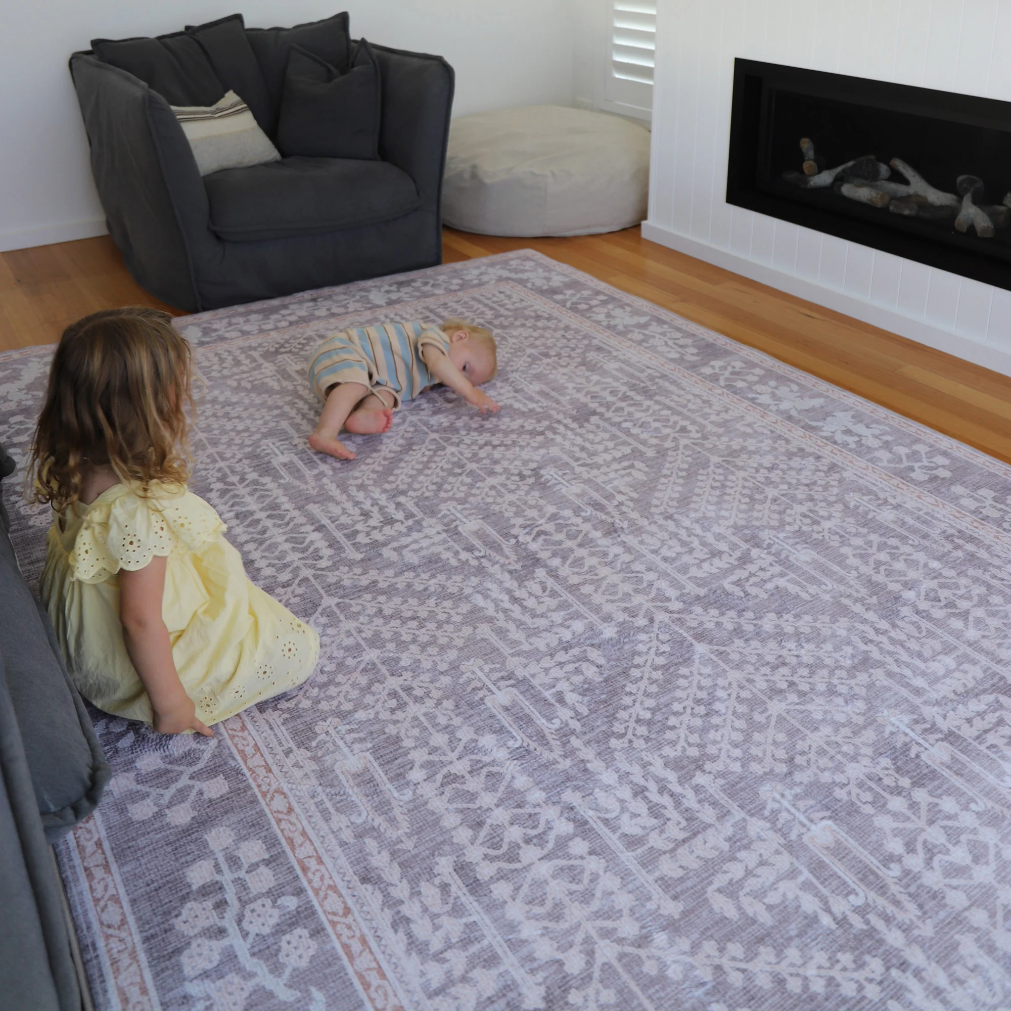 Vela Brown Grey Plush Rollie Pollie Playmat - Image 3