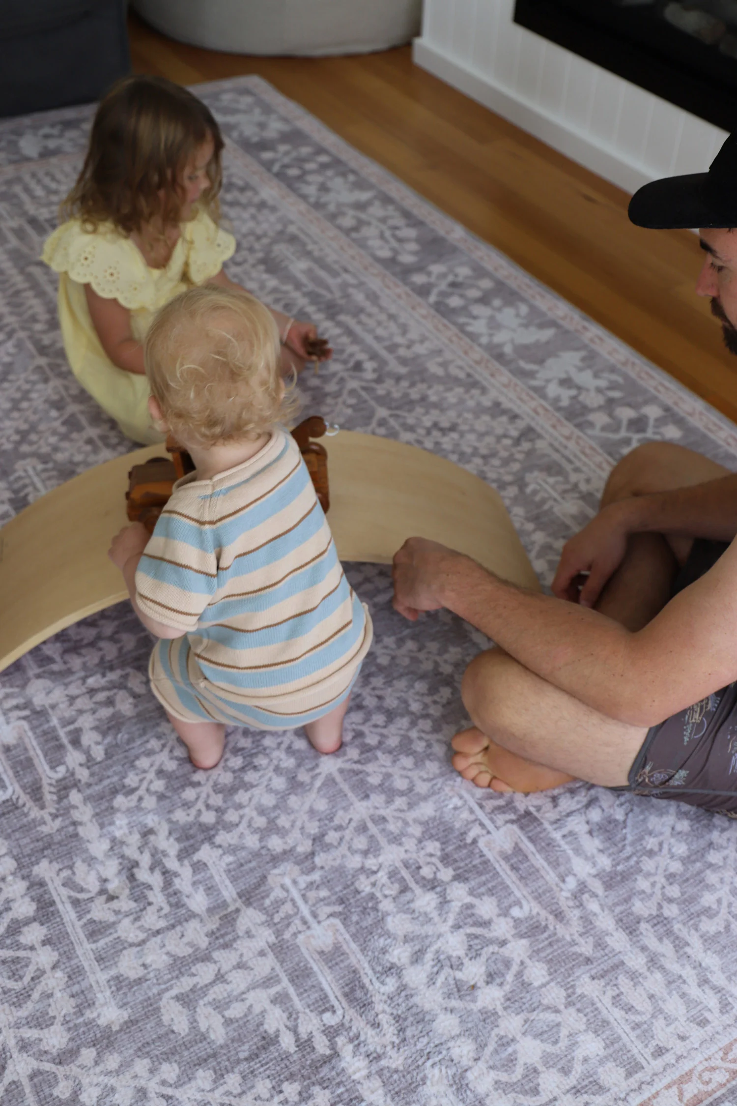 Vela Brown Grey Plush Rollie Pollie Playmat - Image 4
