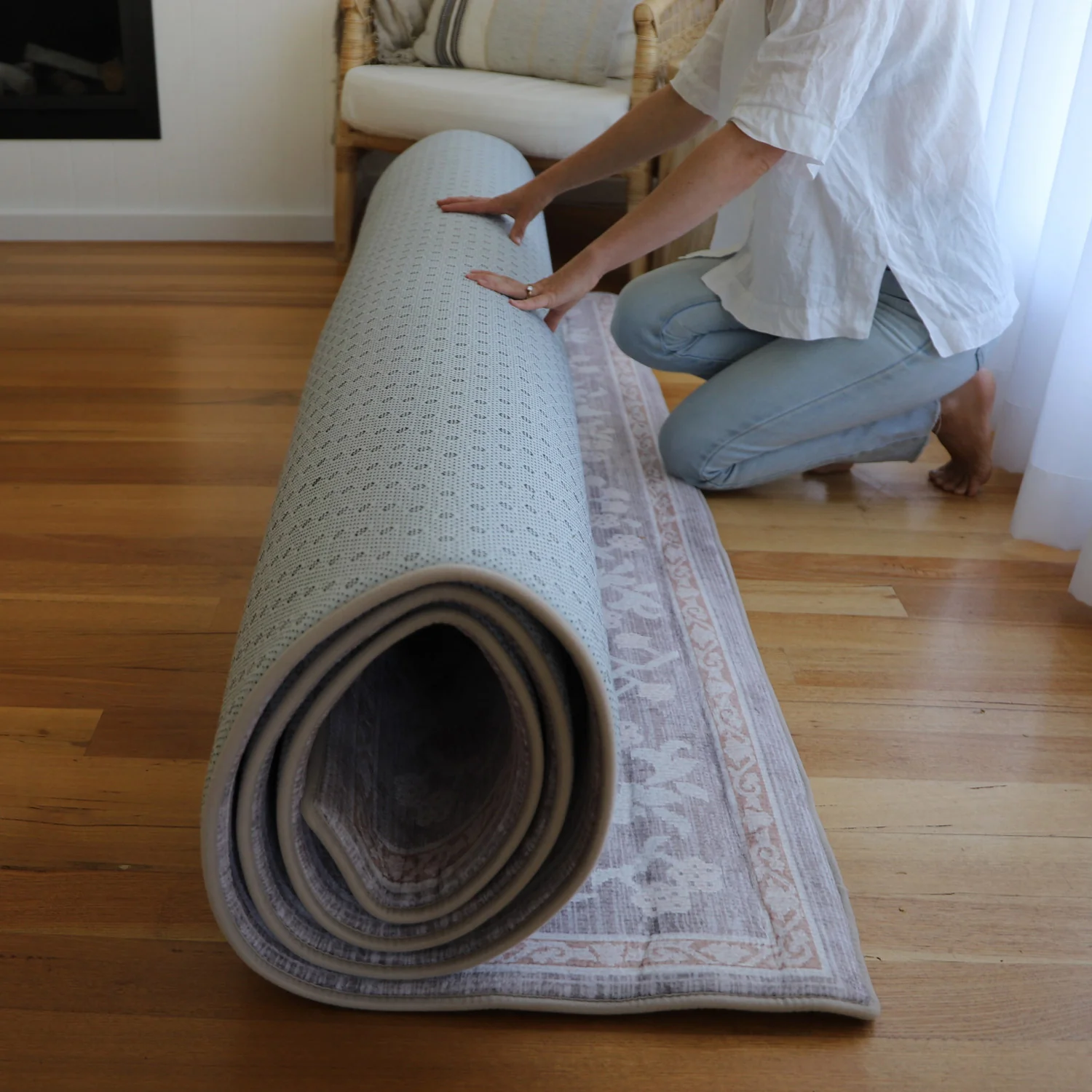 Vela Brown Grey Plush Rollie Pollie Playmat - Image 9