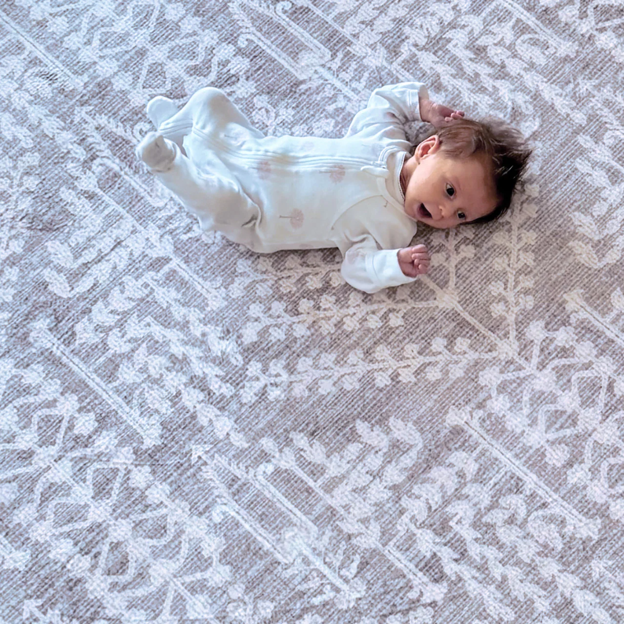 Vela Brown Grey Plush Rollie Pollie Round Playmat - Image 6