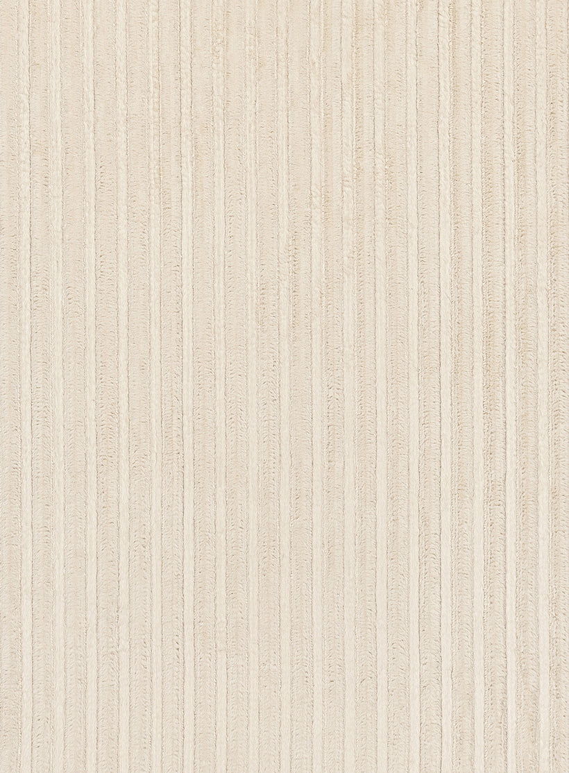 Veluz Cream Striped Washable Faux Fur Rug - Image 11