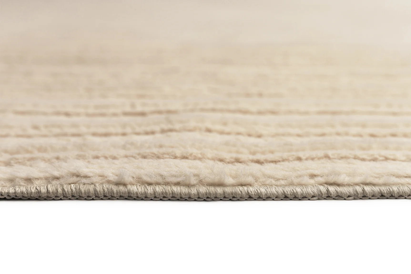 Veluz Cream Striped Washable Faux Fur Runner Rug - Image 12