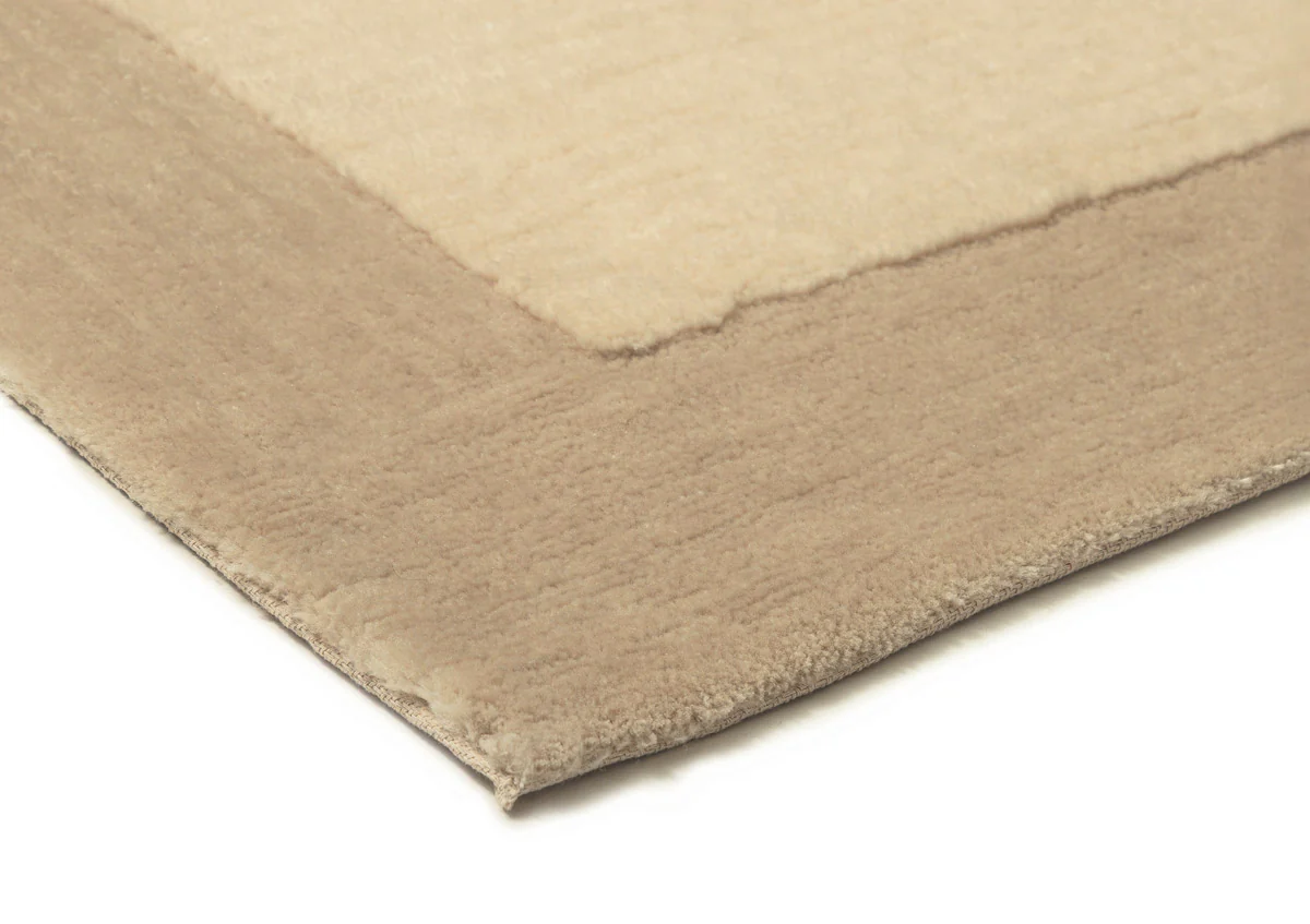 Verity Beige Bordered Shag Rug - Image 5