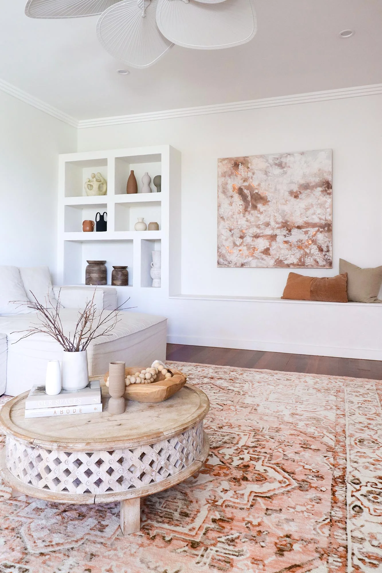 Veronique Peach and Brown Distressed Washable Rug - Image 18