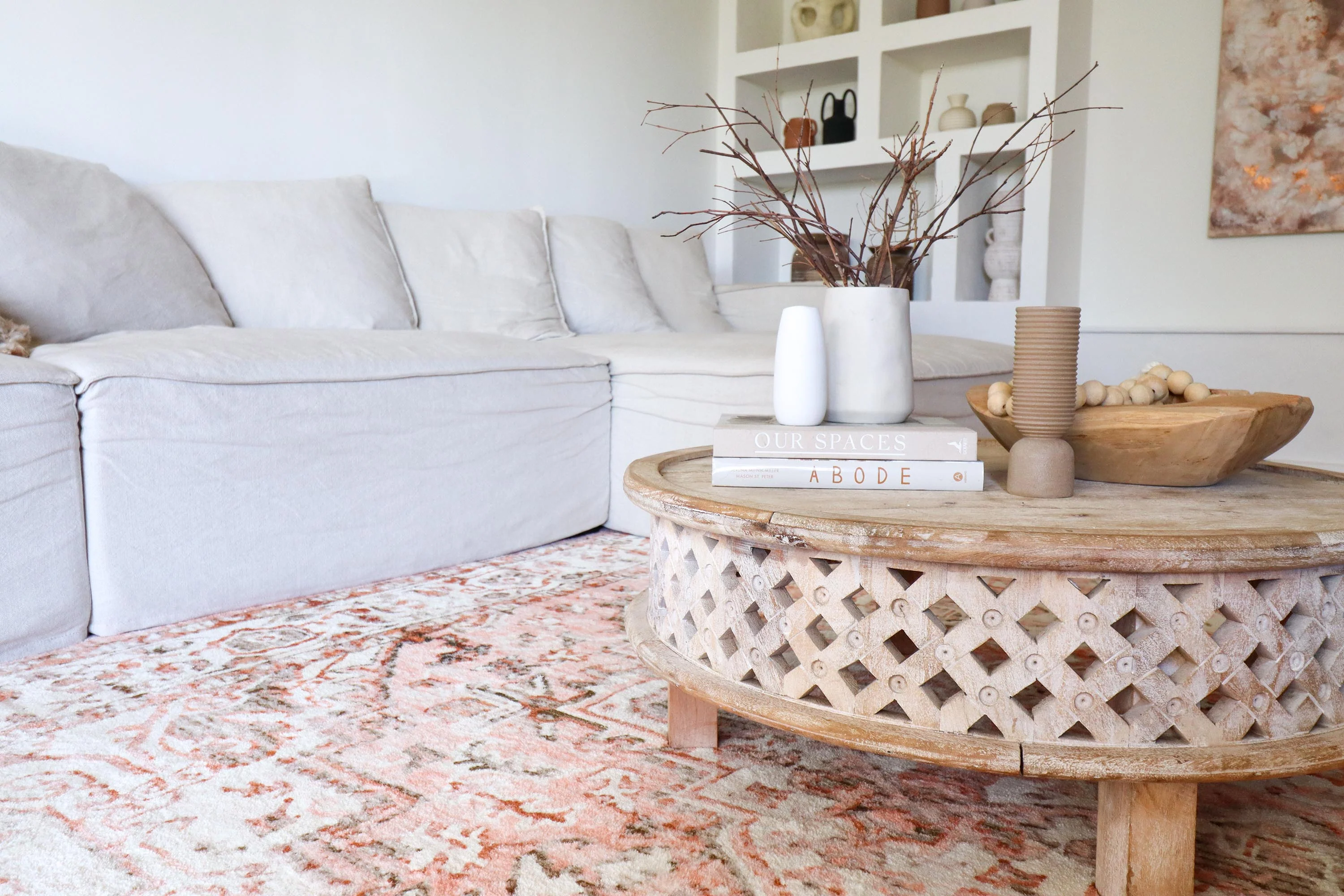 Veronique Peach and Brown Distressed Washable Rug - Image 19
