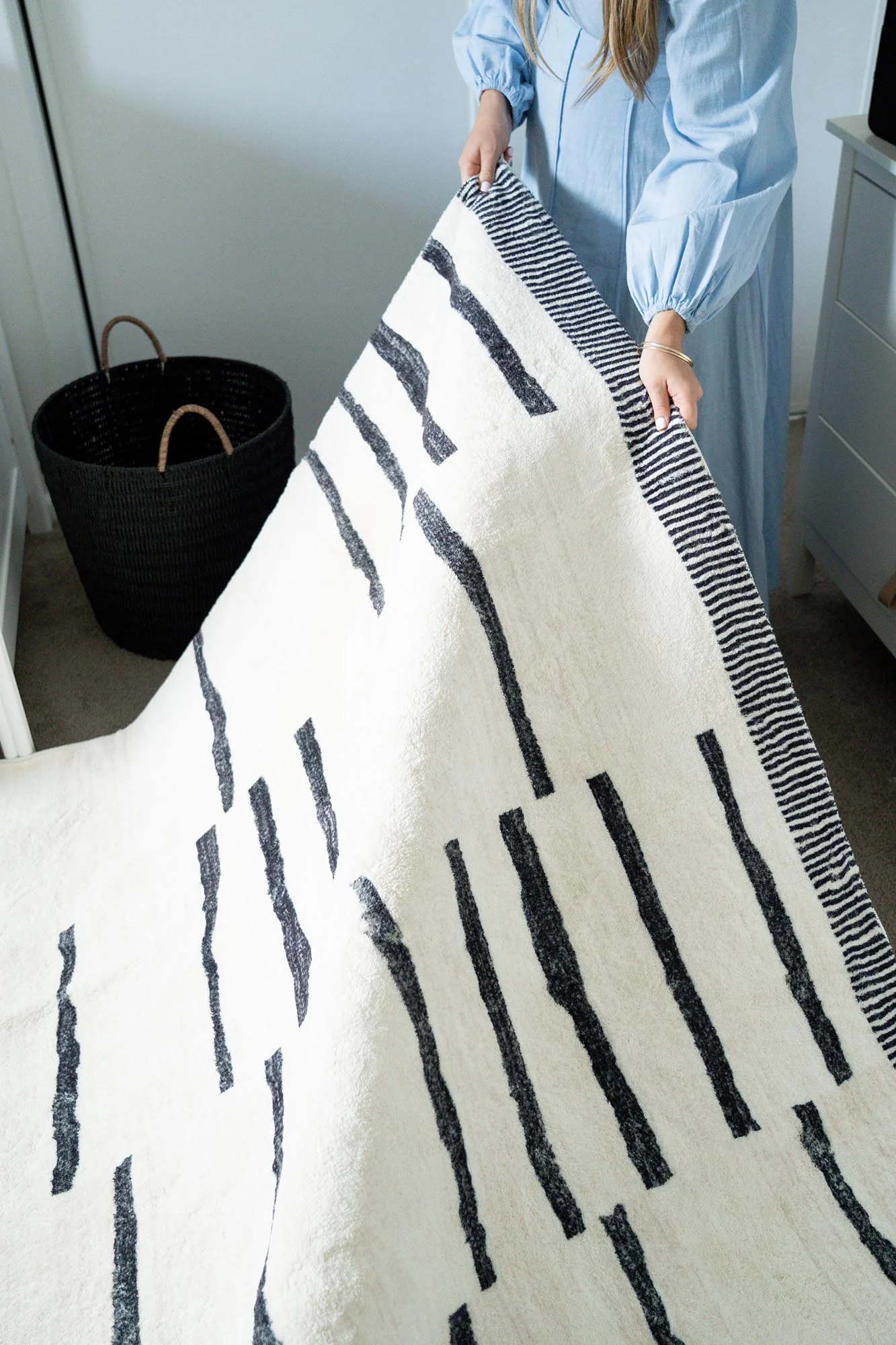 Vesper Black and Ivory Tribal Washable Rug - Image 20