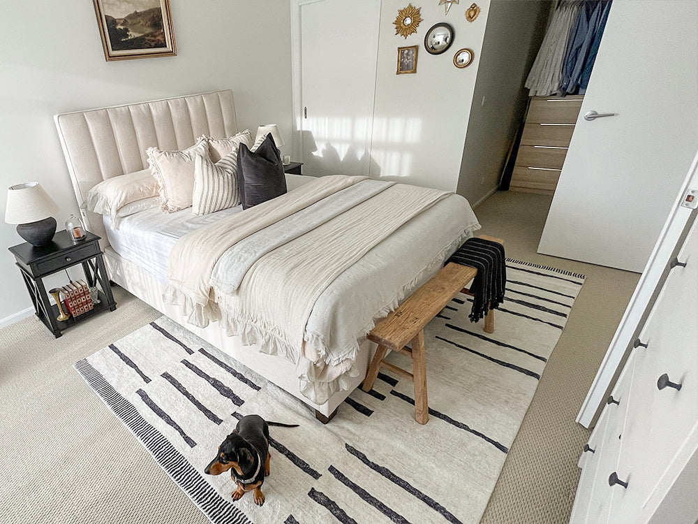 Vesper Black and Ivory Tribal Washable Rug - Image 3