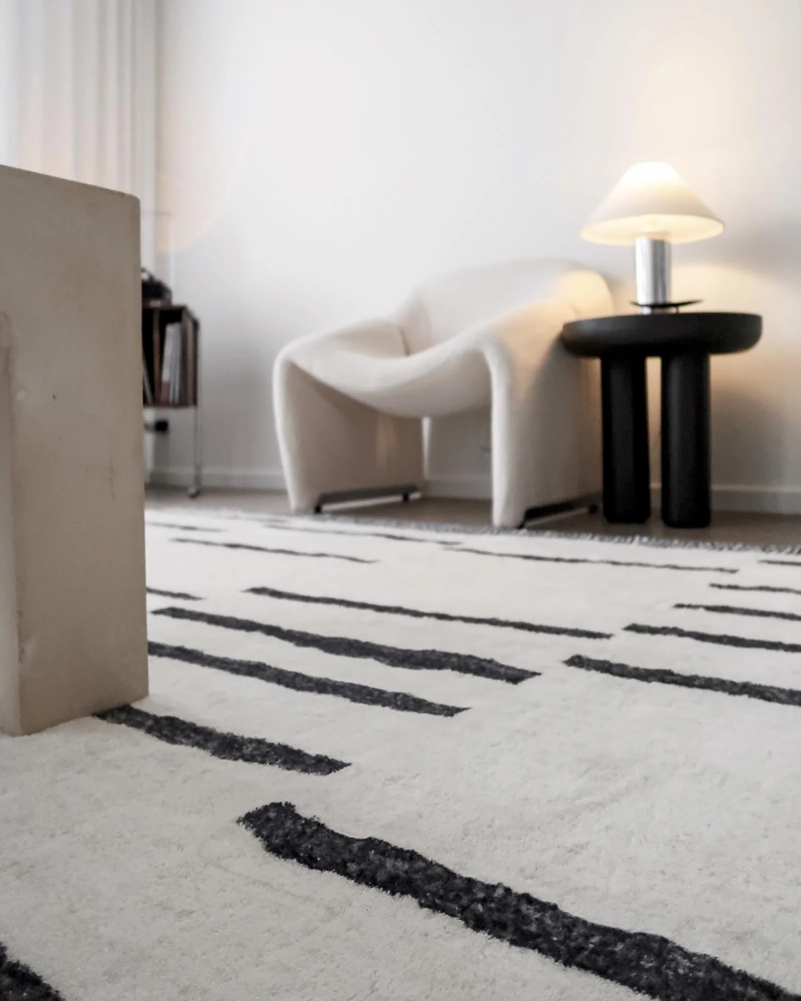 Vesper Black and Ivory Tribal Washable Rug - Image 8