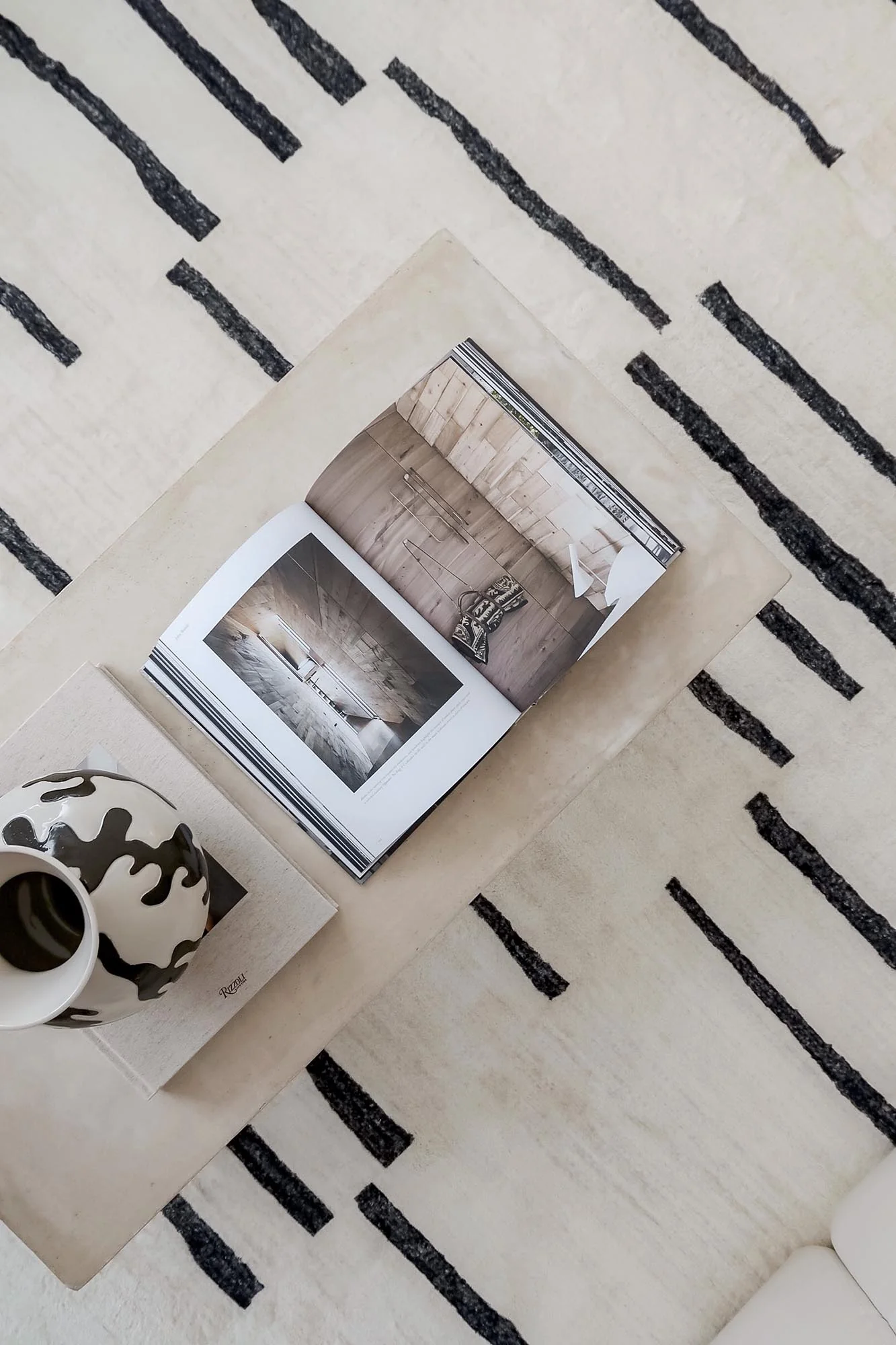 Vesper Black and Ivory Tribal Washable Rug - Image 9