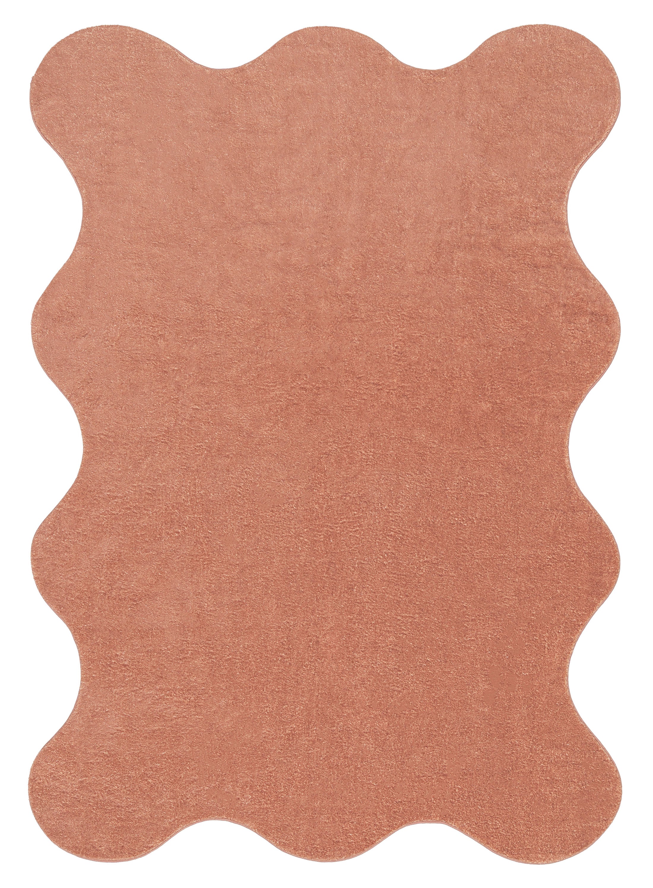 Vesta Red Scallop Washable Rug