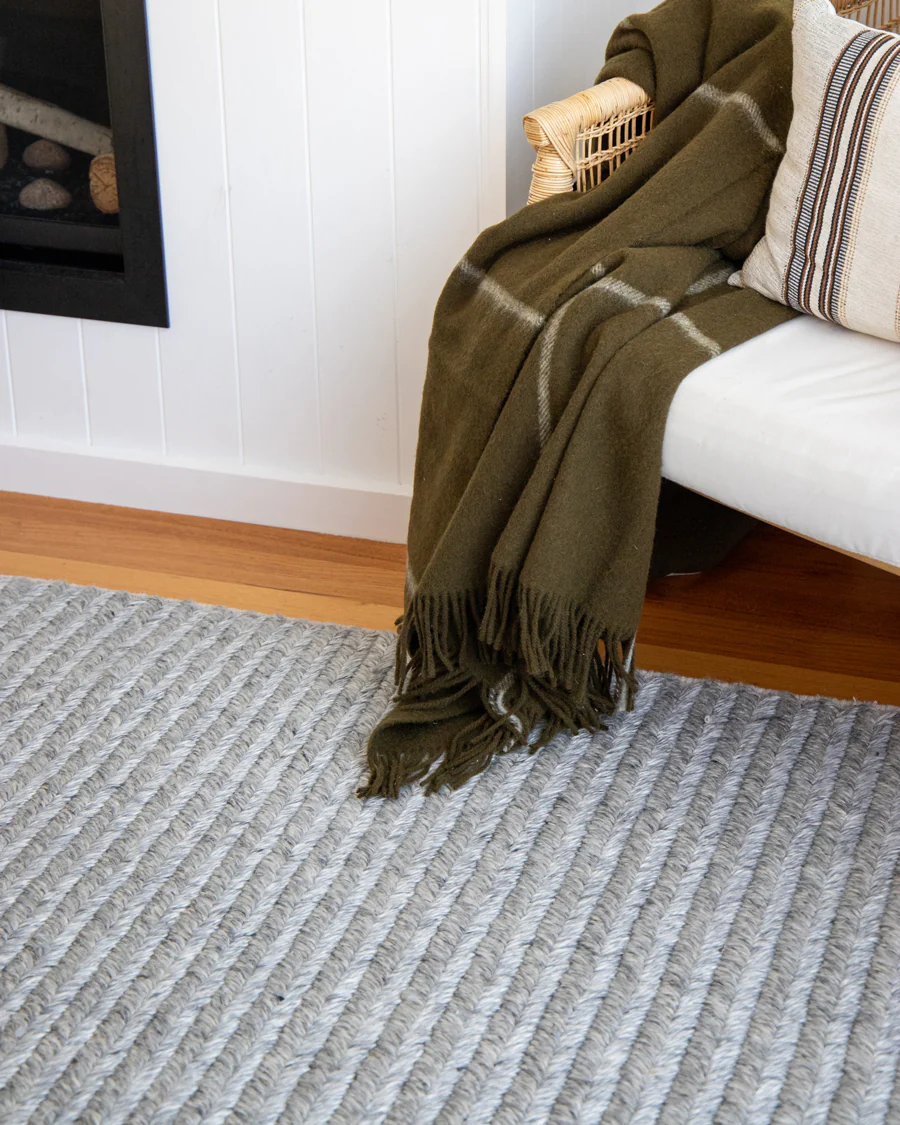 Vica Cream and Grey Braided Rug - Image 11