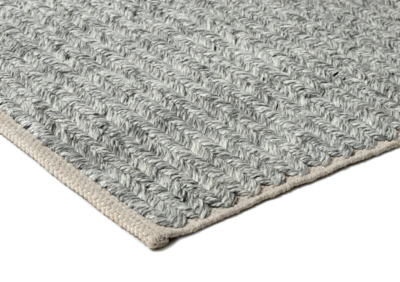 Vica Cream and Grey Braided Rug - Image 13