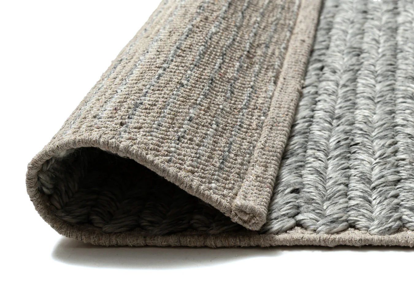 Vica Cream and Grey Braided Rug - Image 15