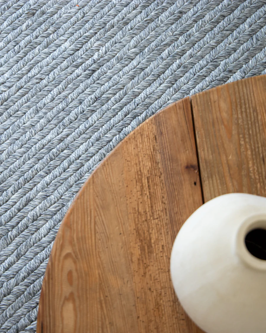 Vica Cream and Grey Braided Rug - Image 3