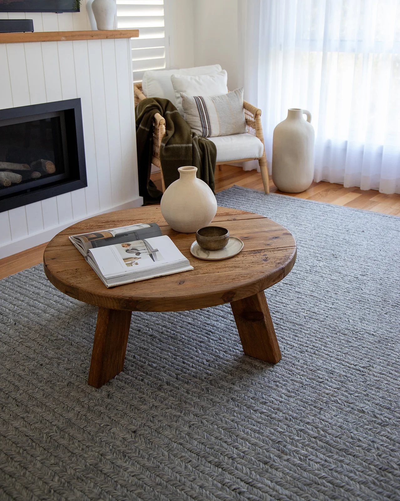 Vica Cream and Grey Braided Rug - Image 5