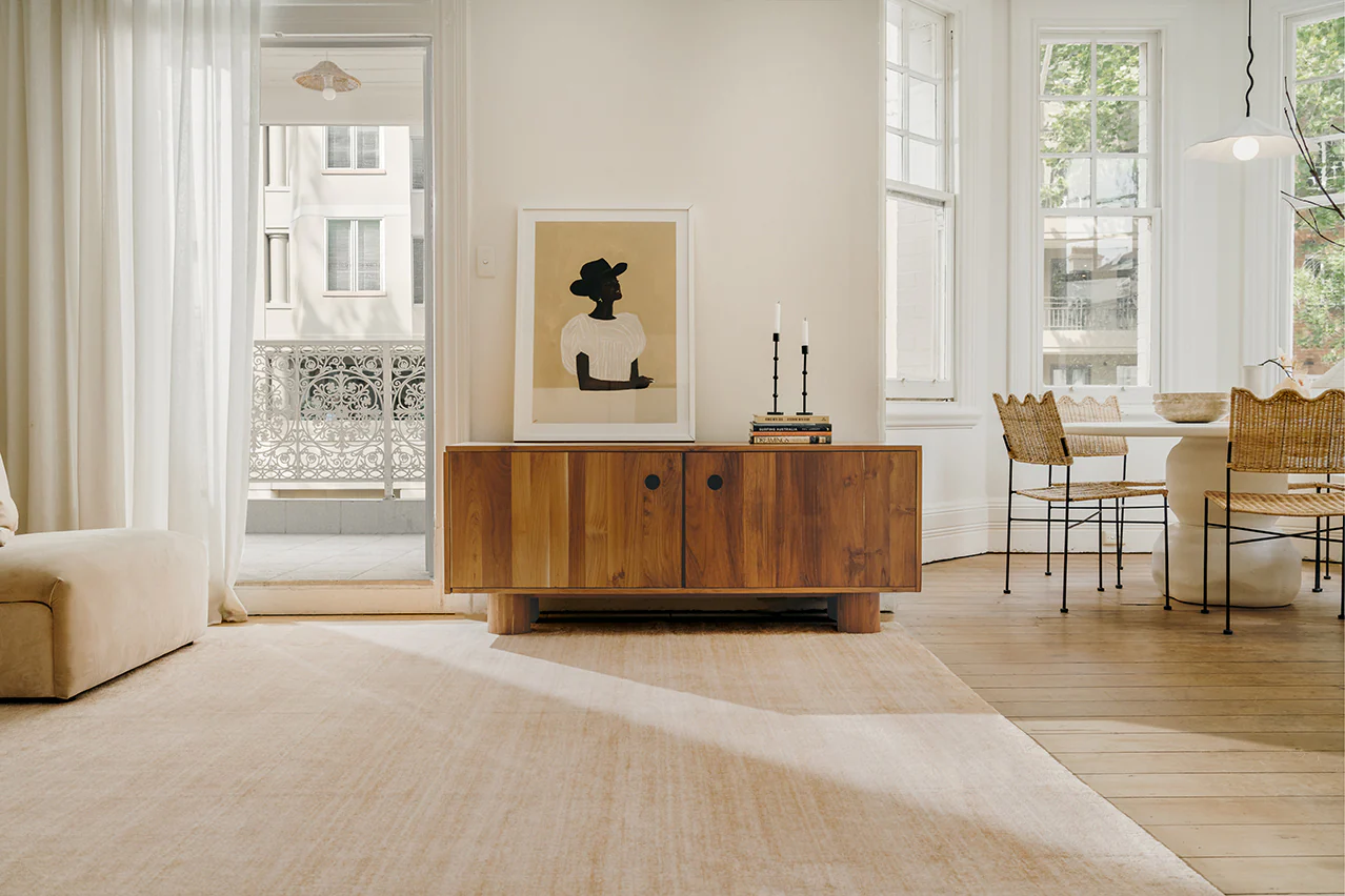 Victoria Beige Cream Minimal Washable Rug - Image 3