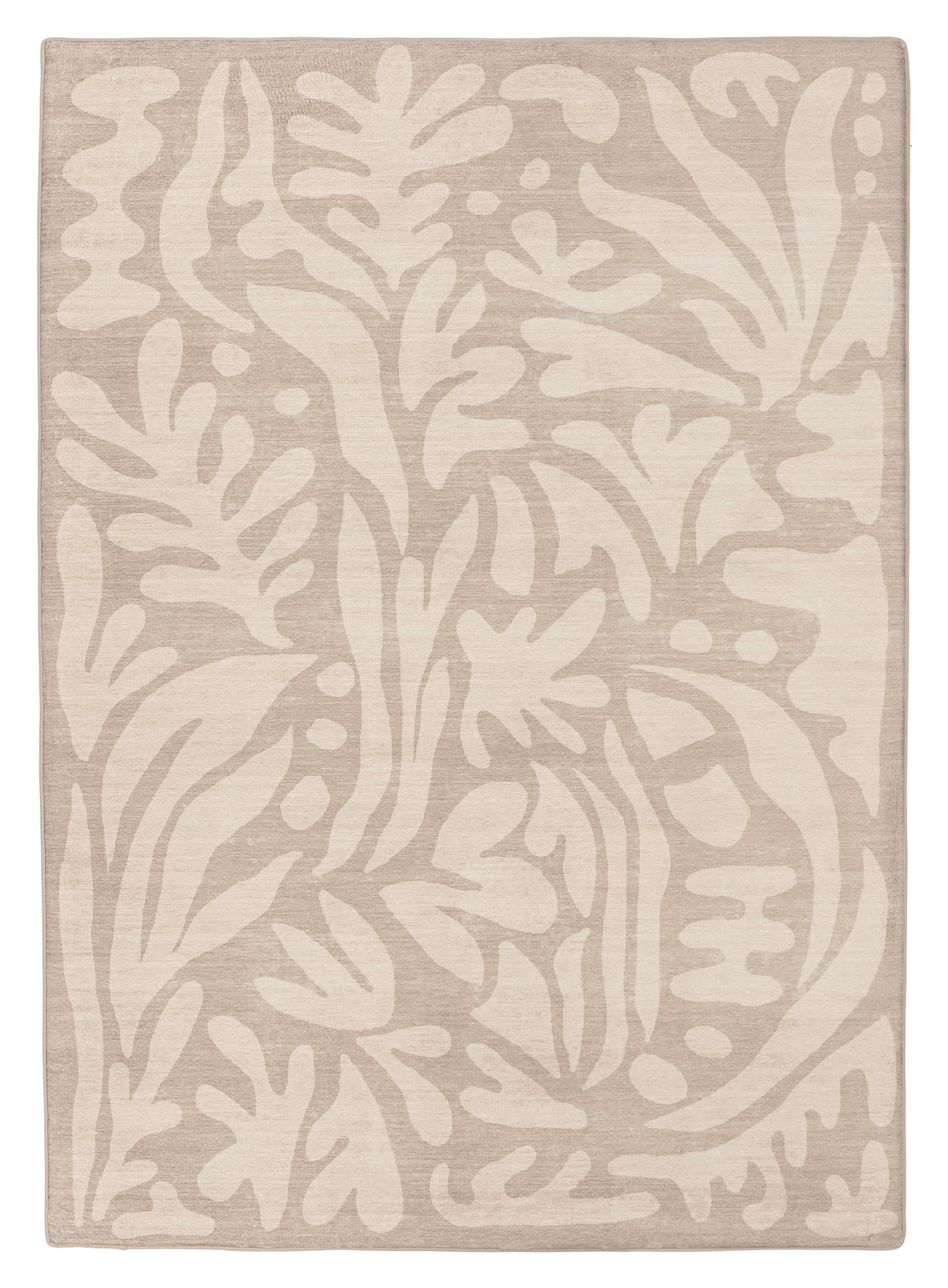 Viki Grey Beige Leaves Rollie Pollie Playmat