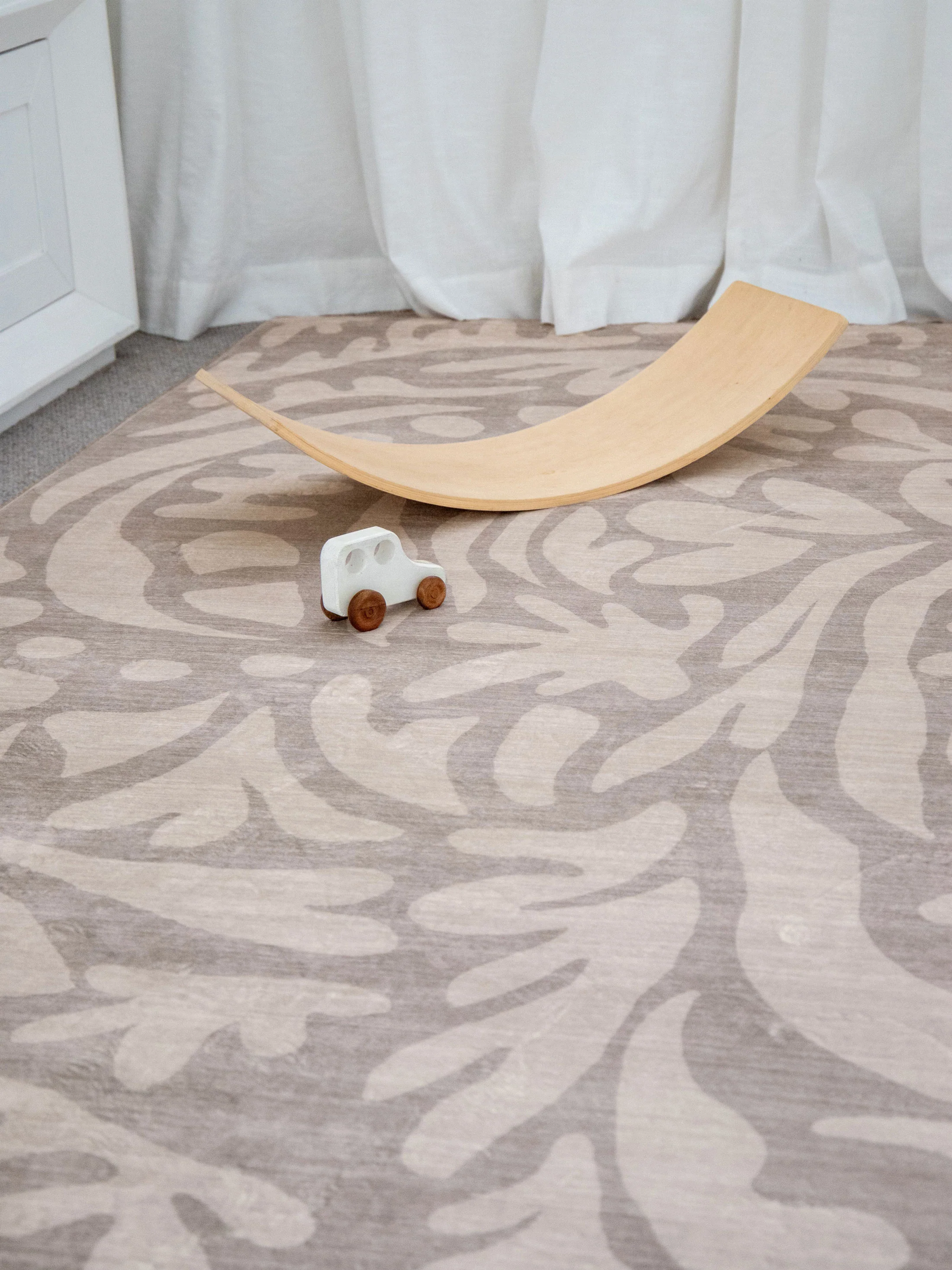 Viki Grey Beige Leaves Rollie Pollie Playmat - Image 4