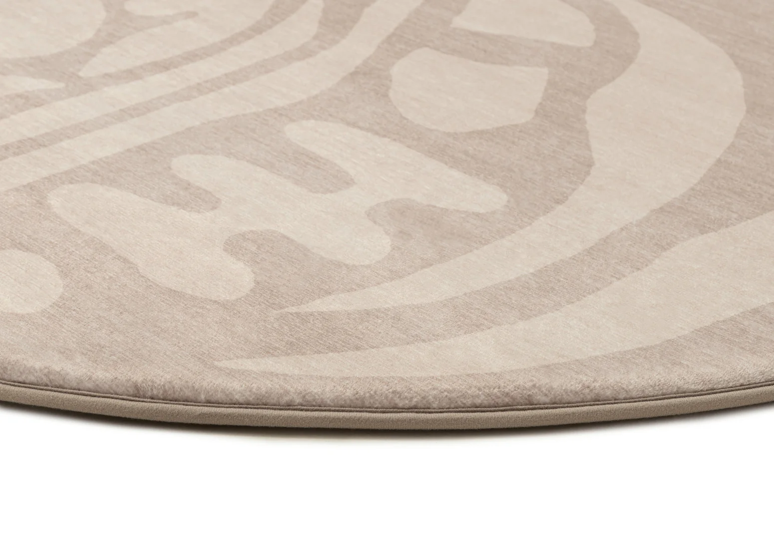 Viki Grey Beige Leaves Rollie Pollie Round Playmat - Image 10