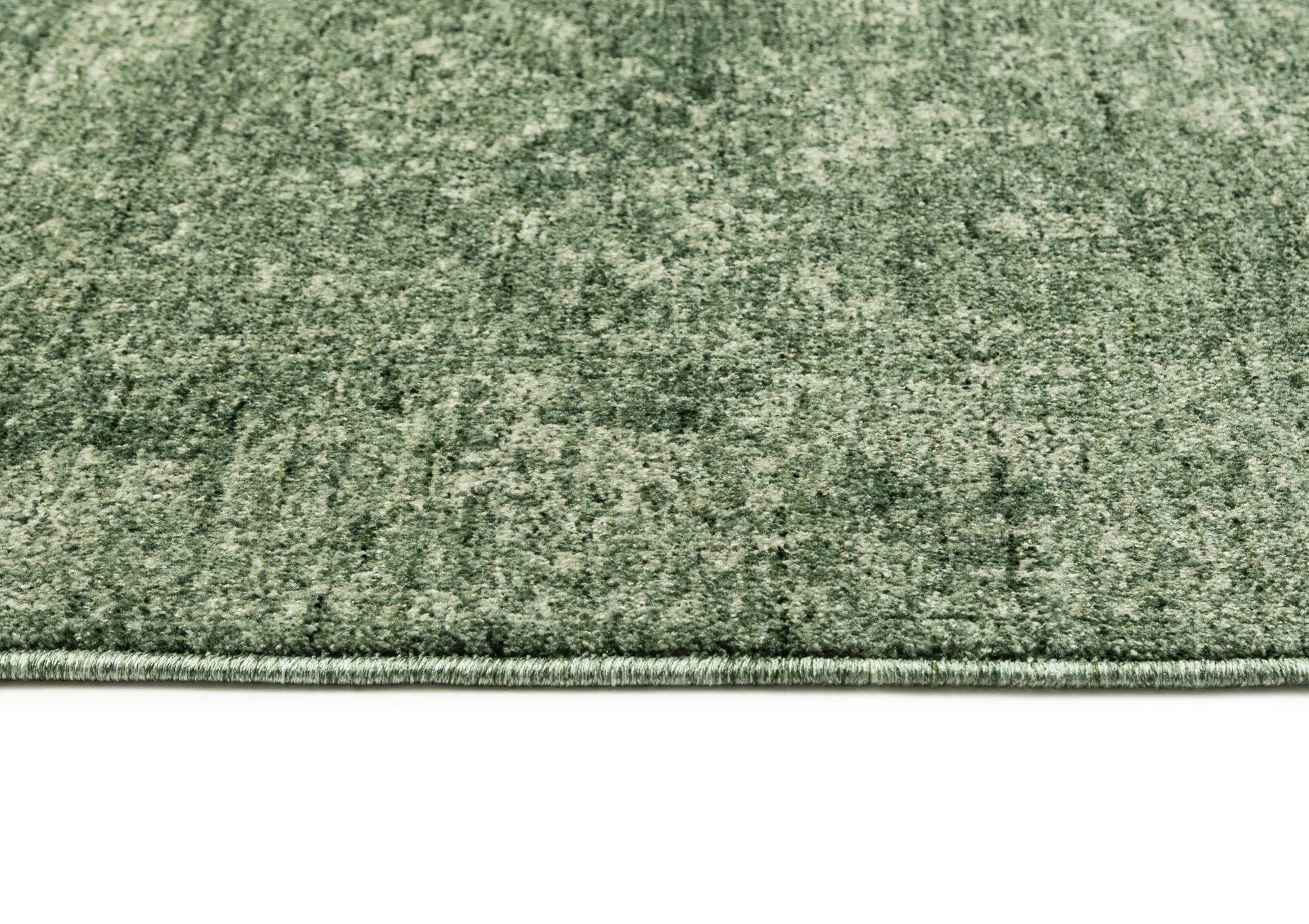 Vinchi Tonal Distressed Green Runner Rug - Image 3