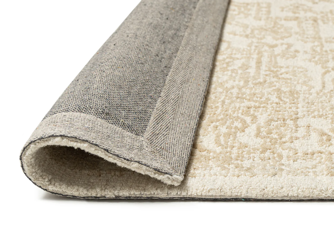 Waleska Ivory Taupe Medallion Tufted Wool Rug - Image 11