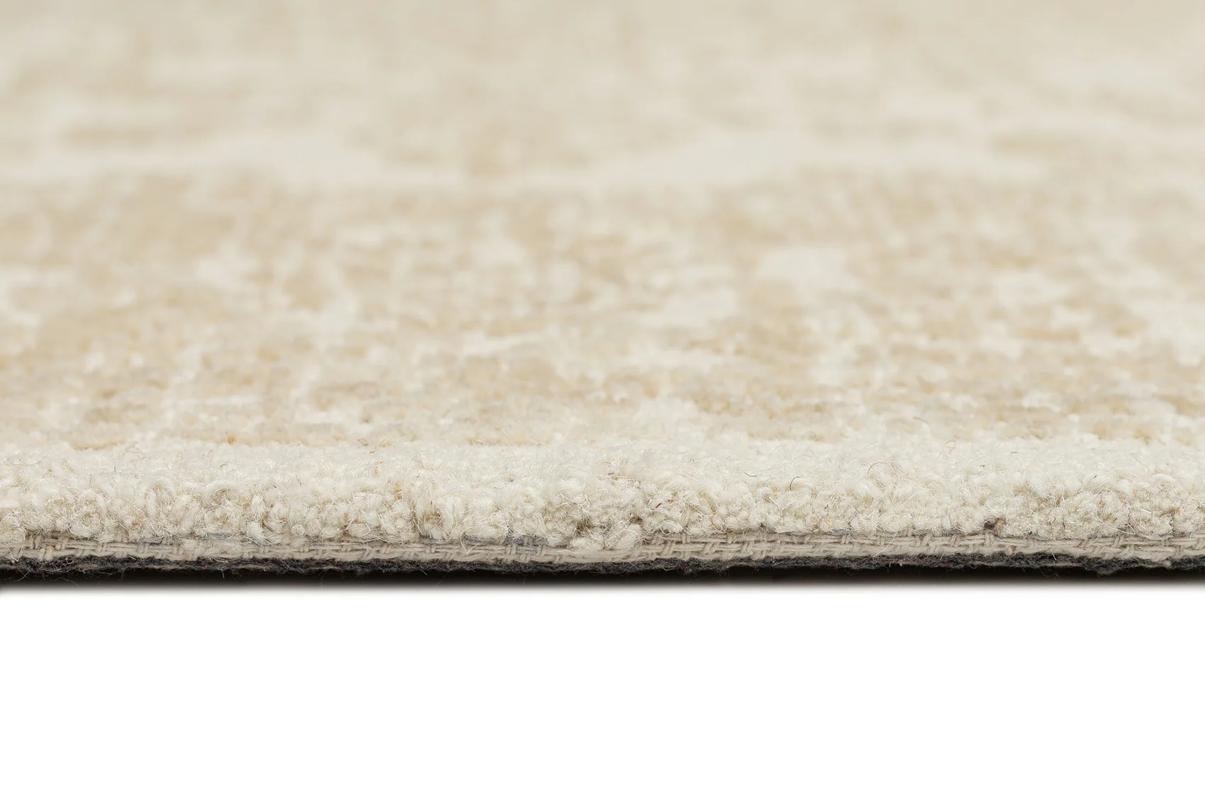 Waleska Ivory Taupe Medallion Tufted Wool Rug - Image 13