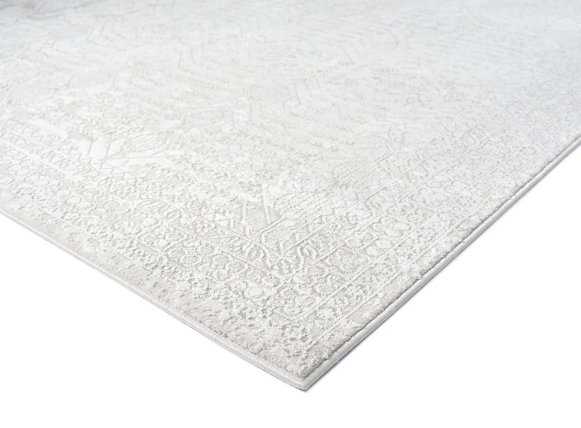 Wilamina Grey and Ivory Distressed Floral Rug - Image 16