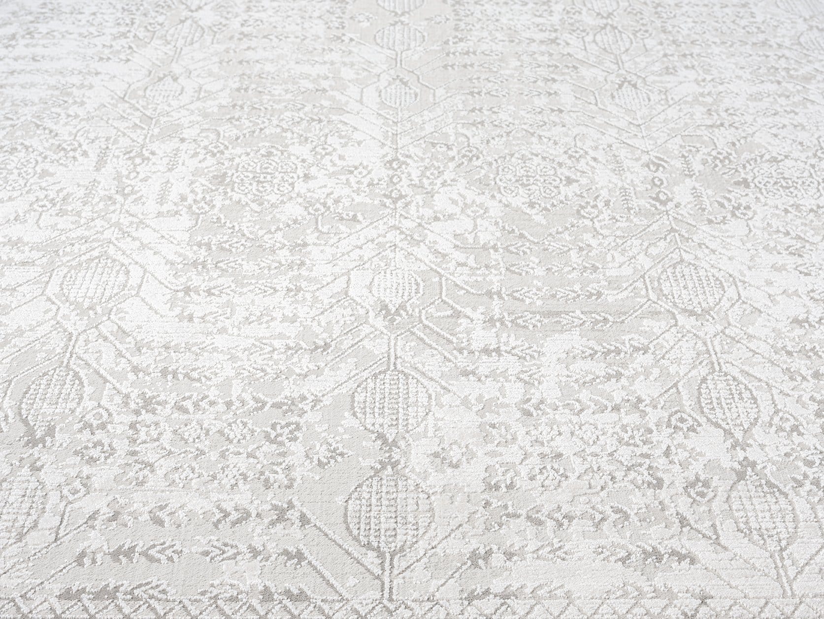 Wilamina Grey and Ivory Distressed Floral Rug - Image 19