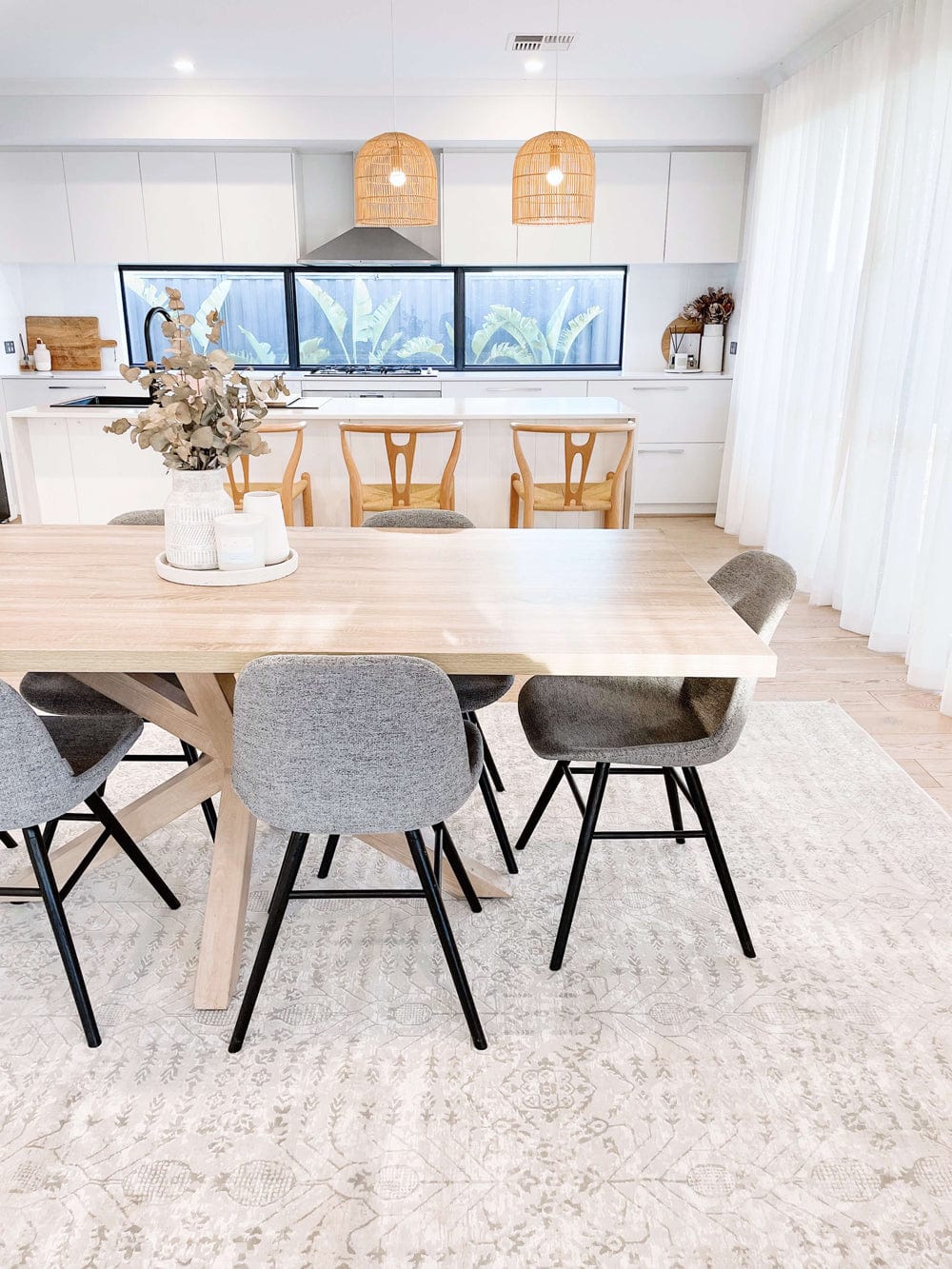 Wilamina Grey and Ivory Distressed Floral Rug - Image 3