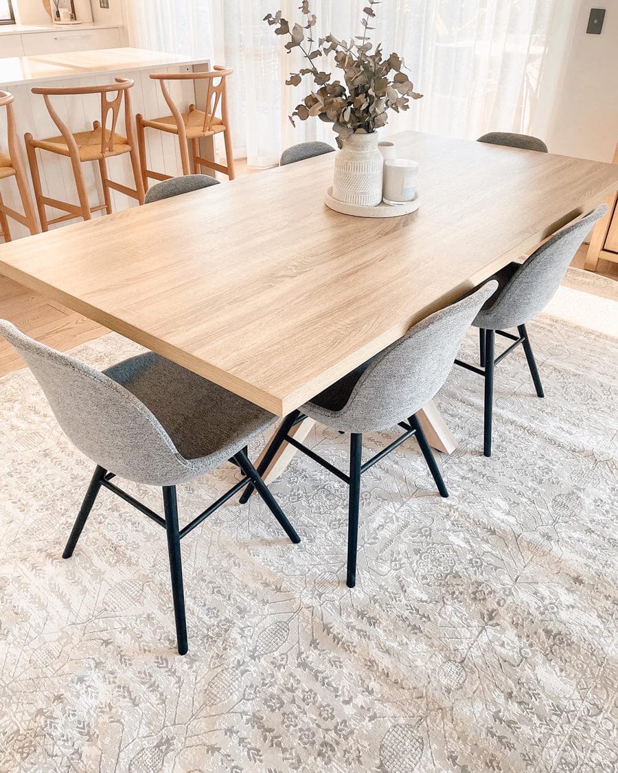 Wilamina Grey and Ivory Distressed Floral Rug - Image 4