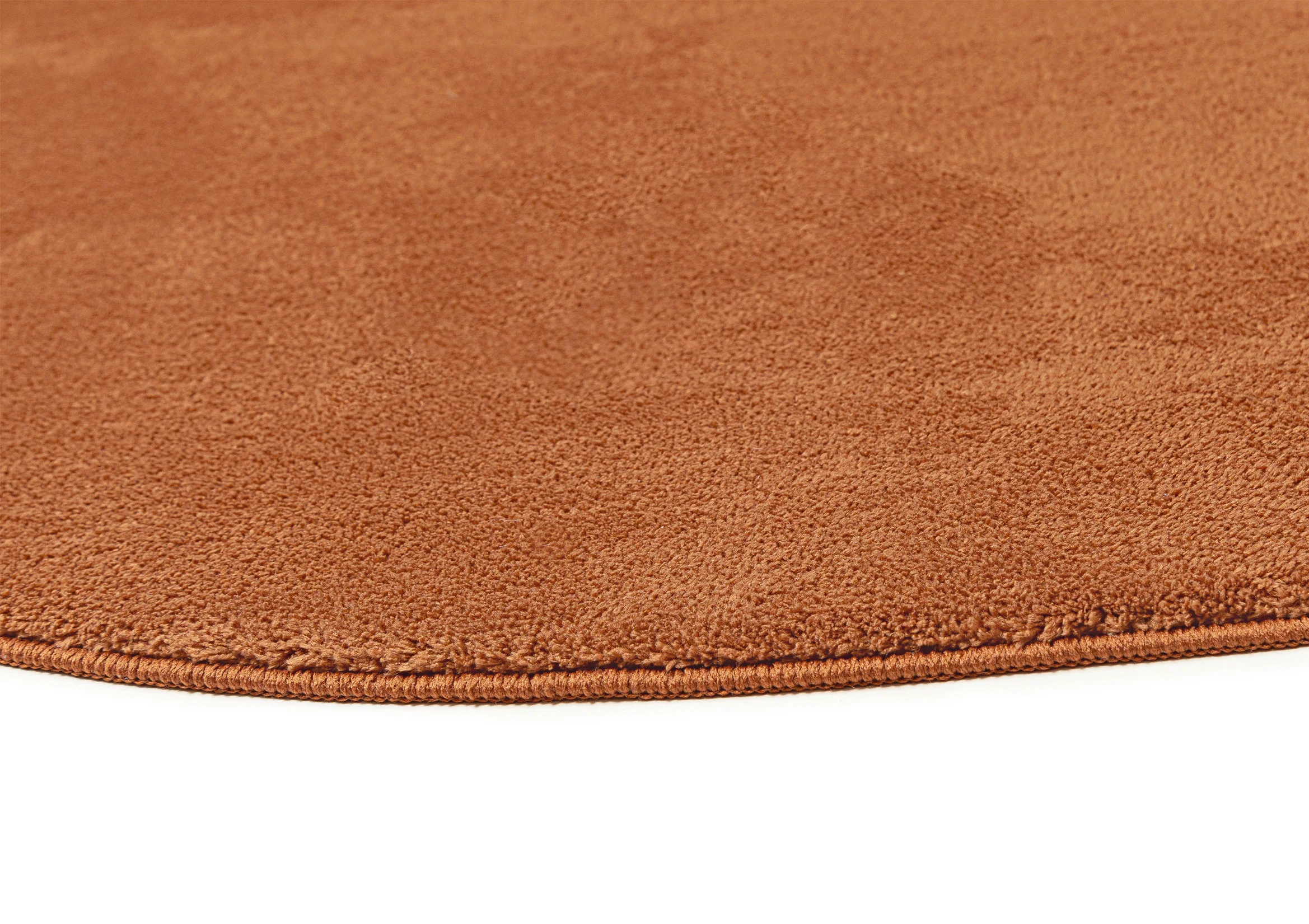 Yasha Terracotta Brown Irregular Round Washable Rug - Image 7