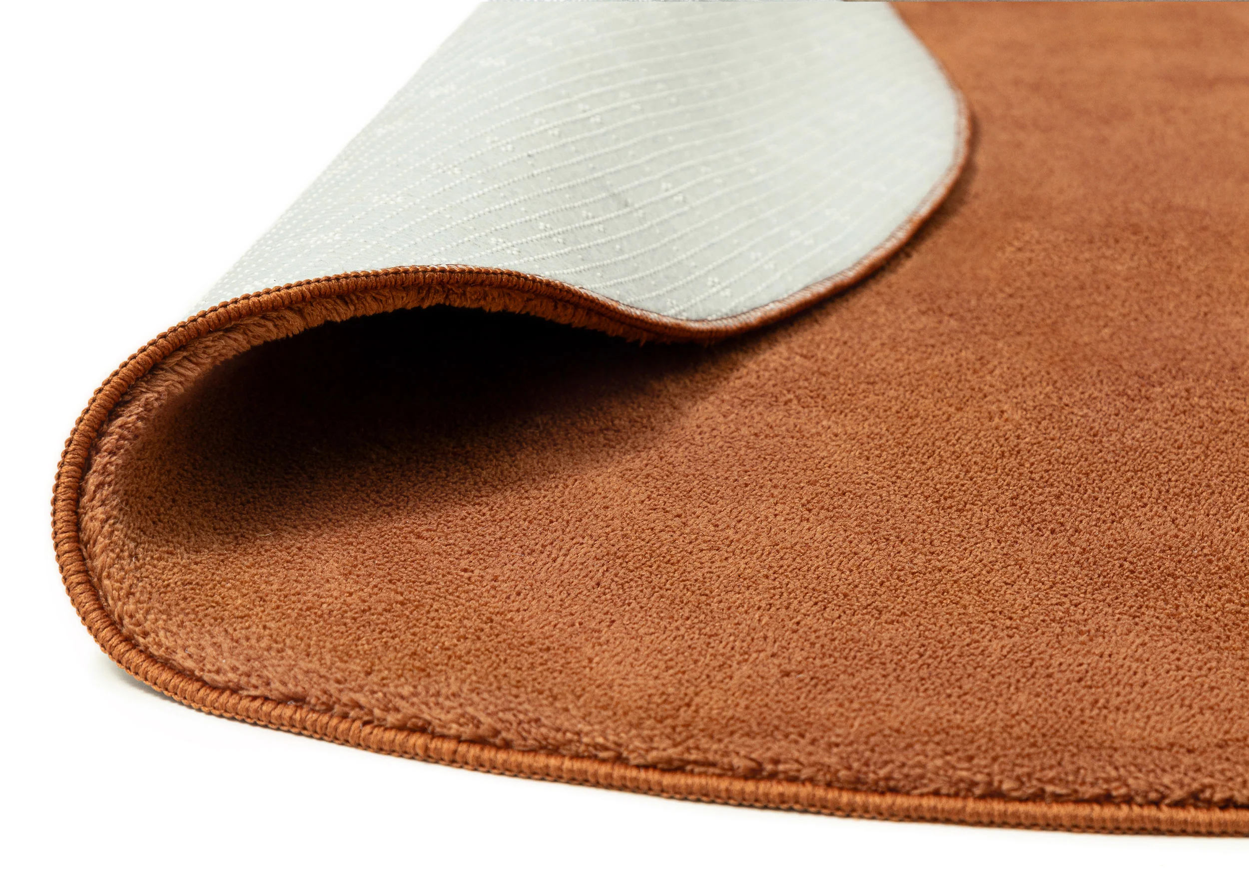 Yasha Terracotta Brown Irregular Round Washable Rug - Image 8