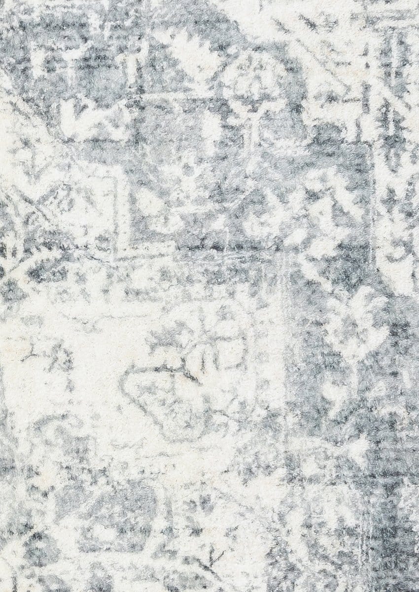 Yelina Cream and Grey Distressed Washable Rug - Image 20