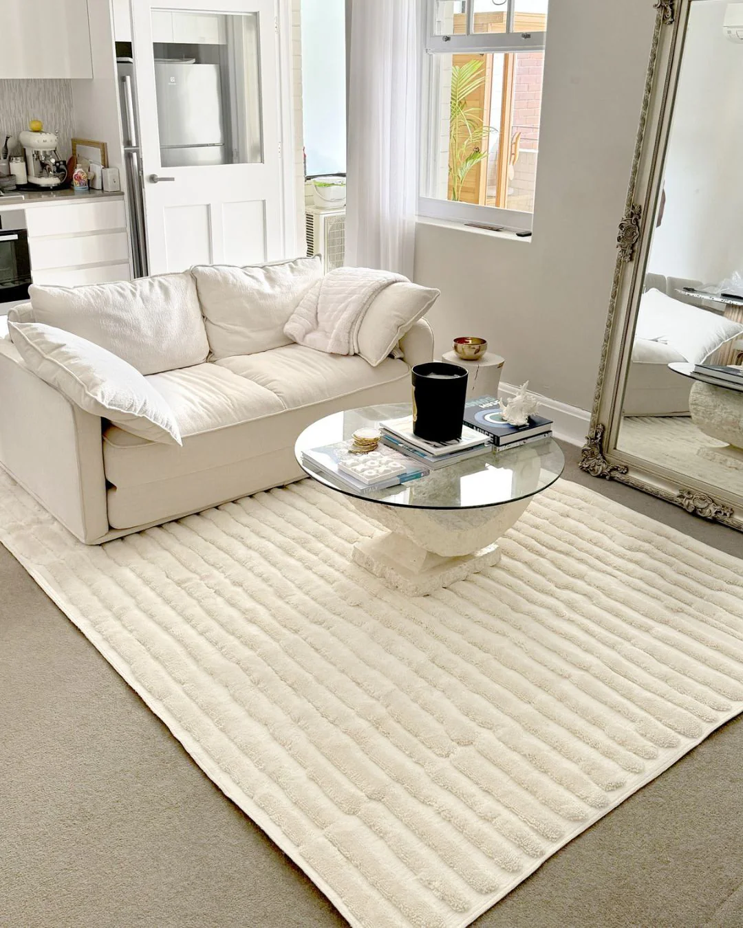 Yoanna Ivory Abstract Striped Rug - Image 7