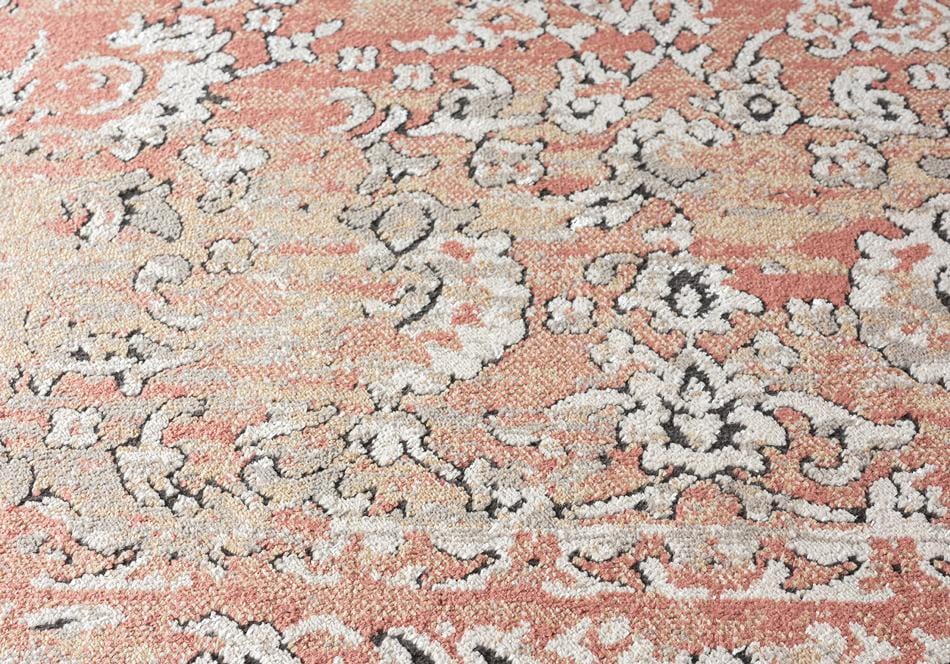 Yolanda Peach Terracotta Transitional Floral Motif Runner Rug - Image 8