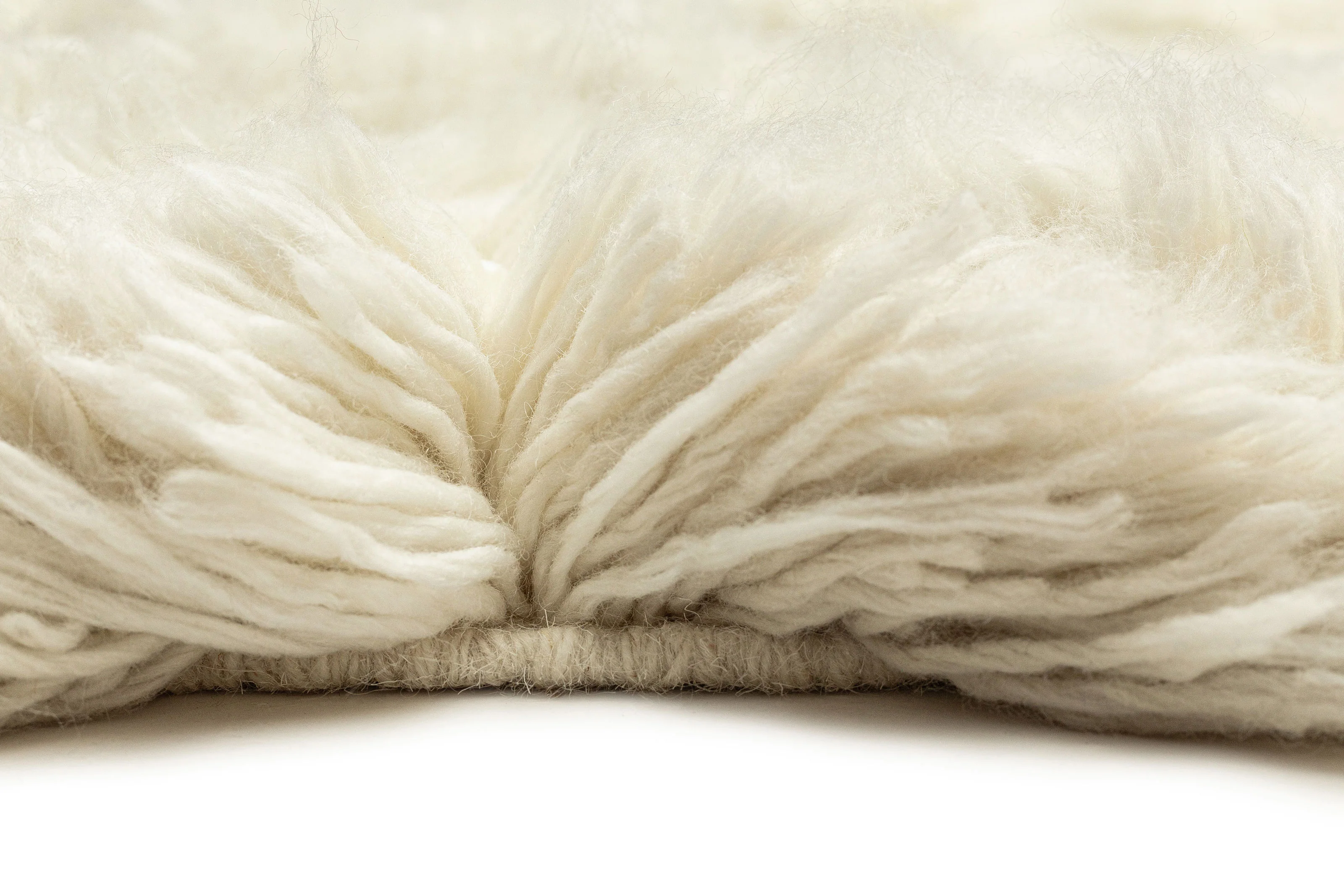 Yosefa Natural Cream Rectangular Shag Rug - Image 6